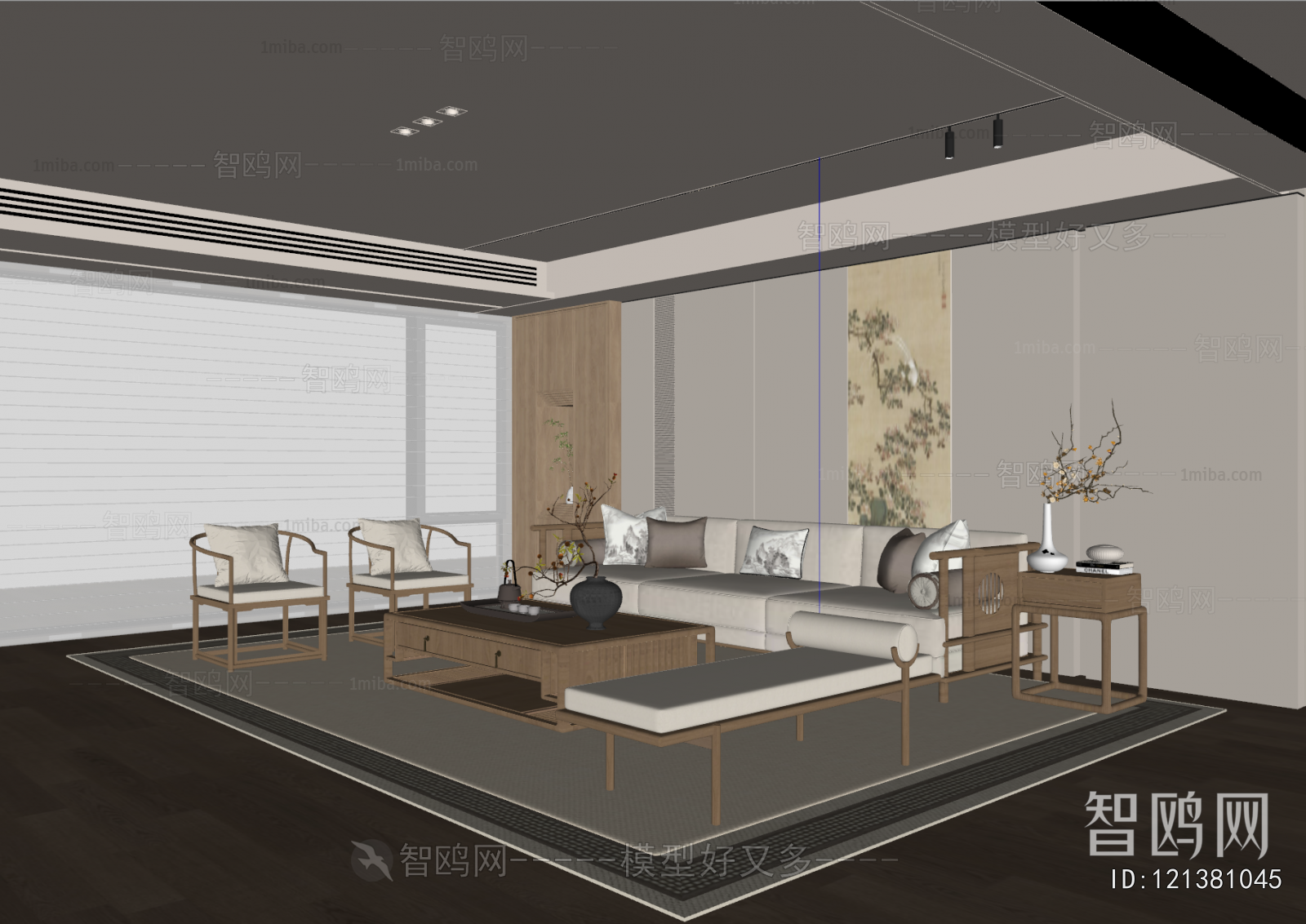 New Chinese Style A Living Room