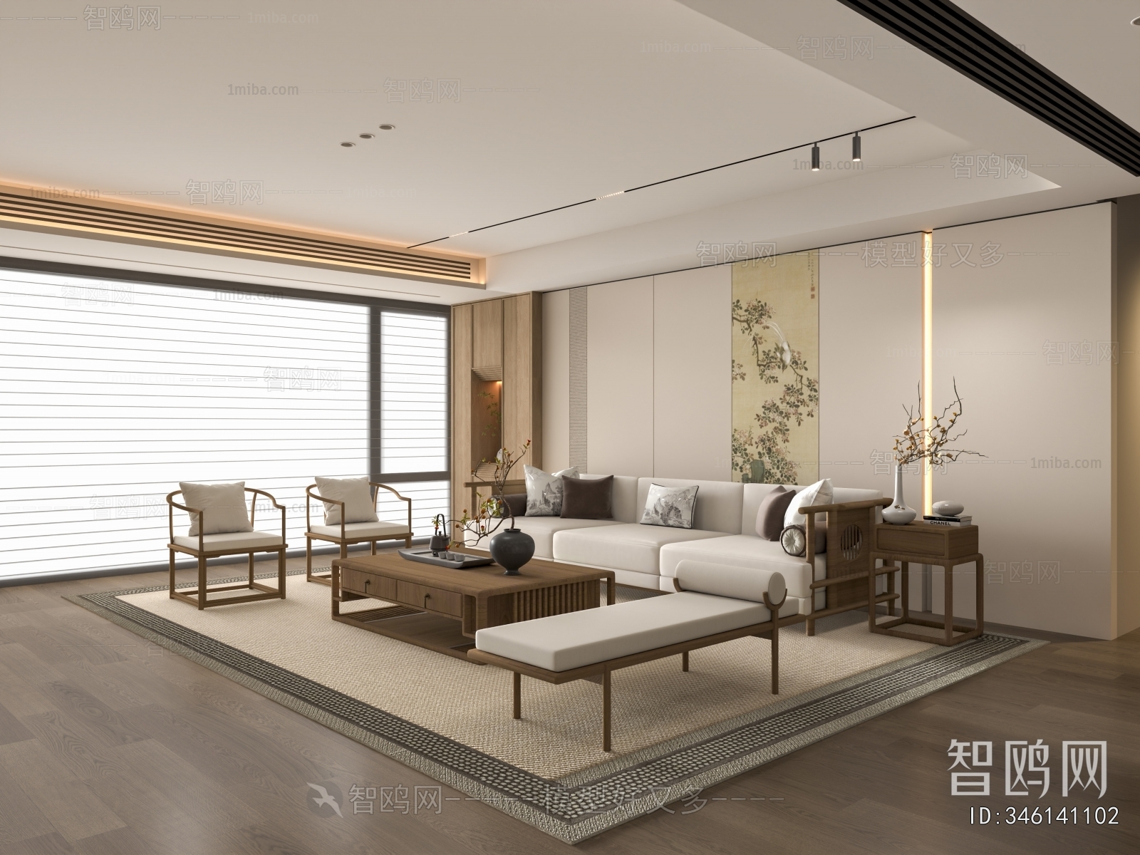 New Chinese Style A Living Room