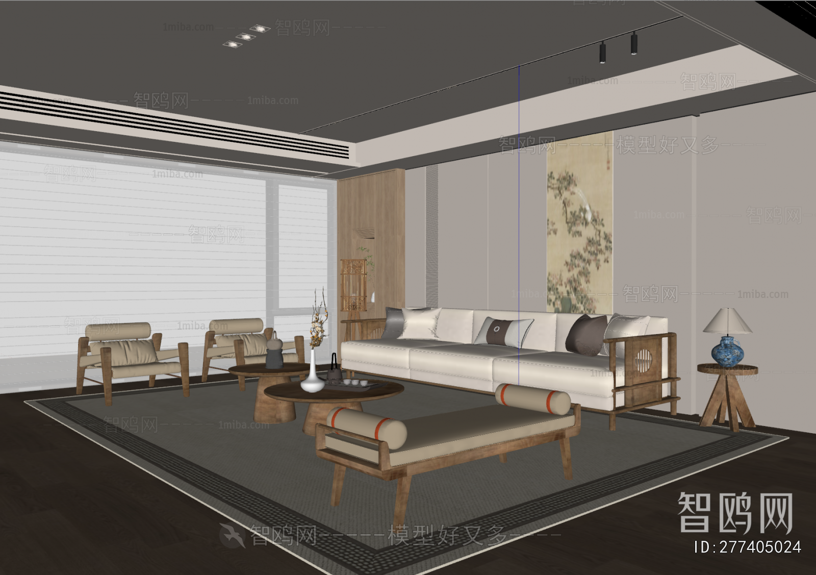 New Chinese Style A Living Room