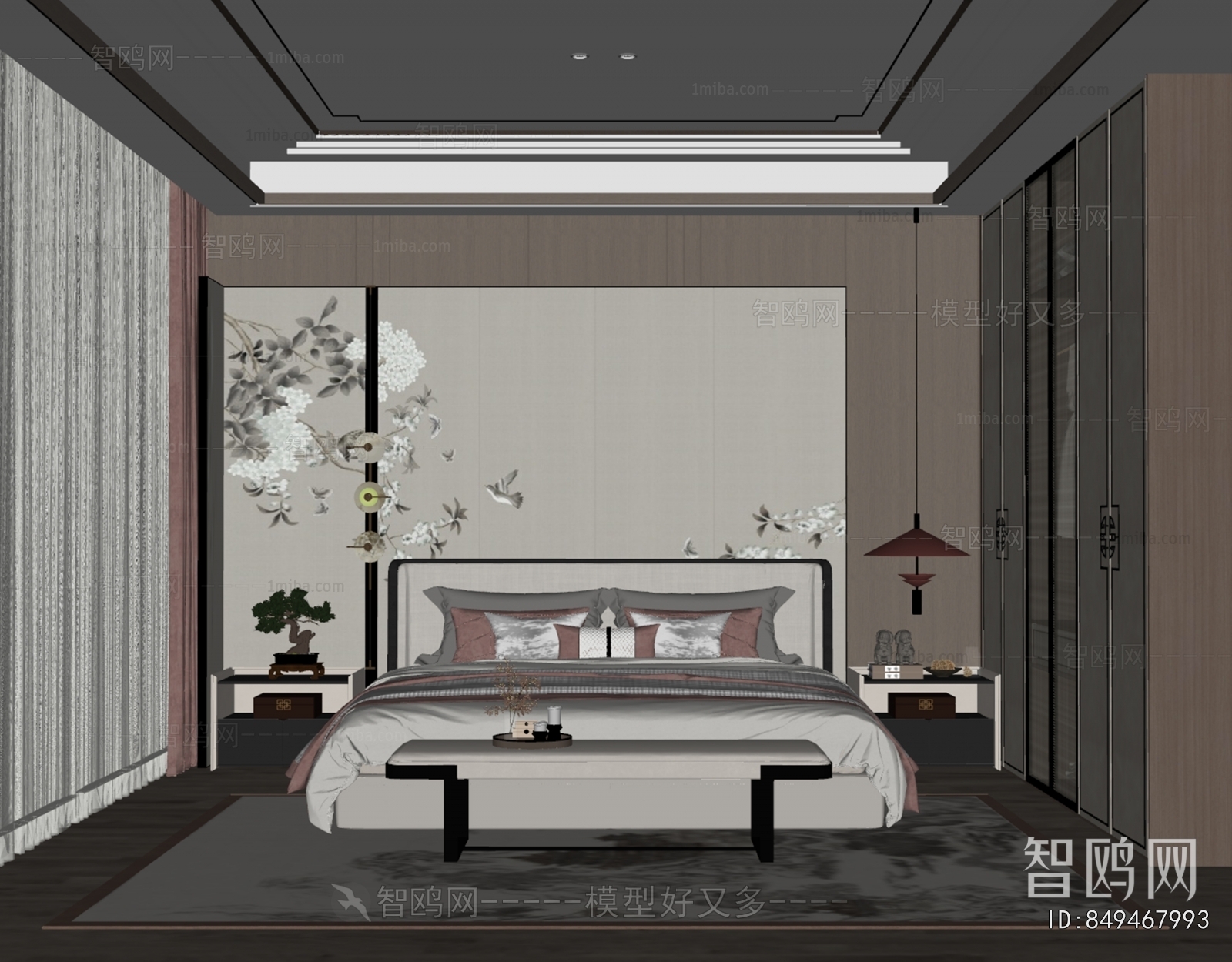New Chinese Style Bedroom