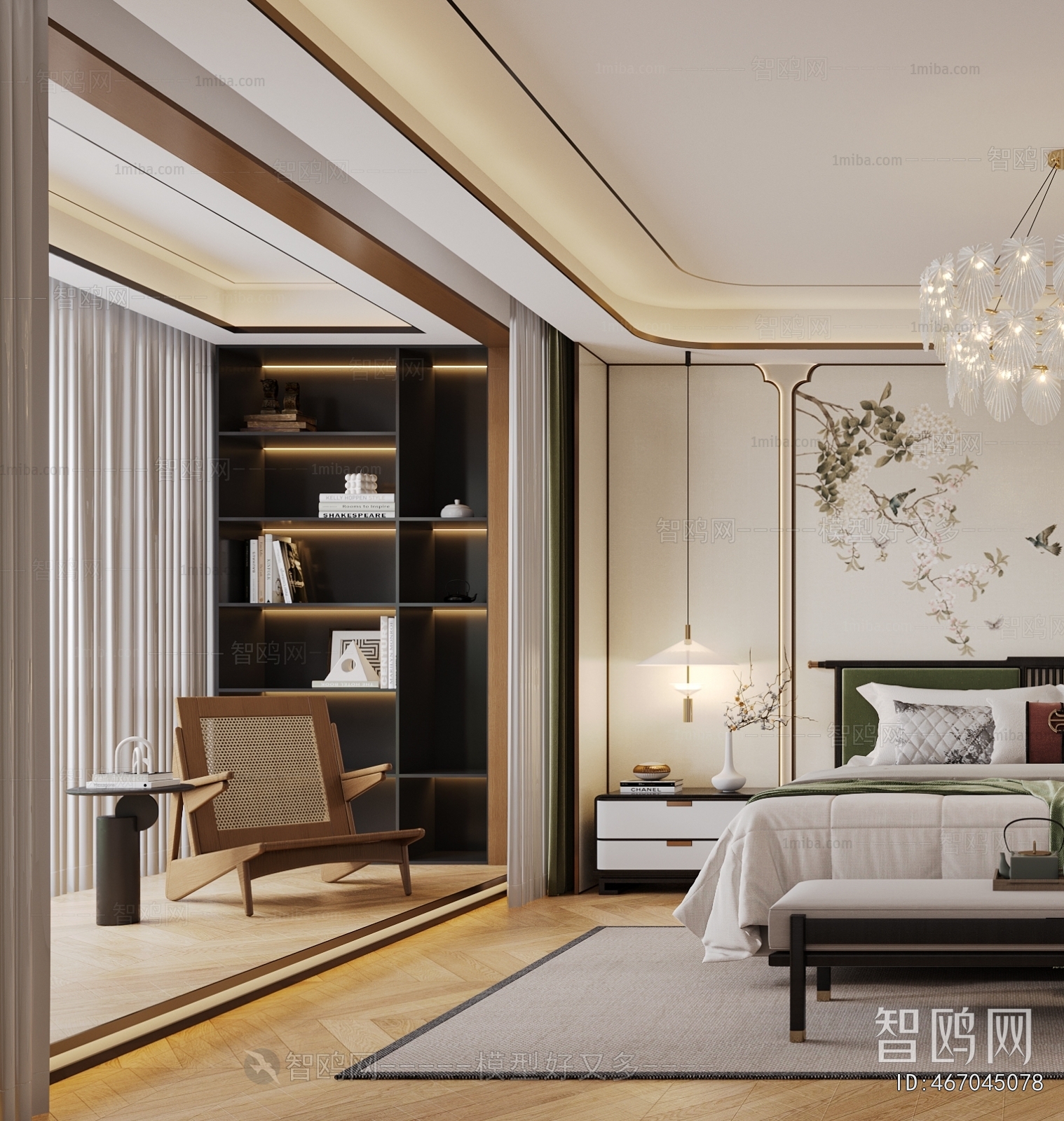 New Chinese Style Bedroom