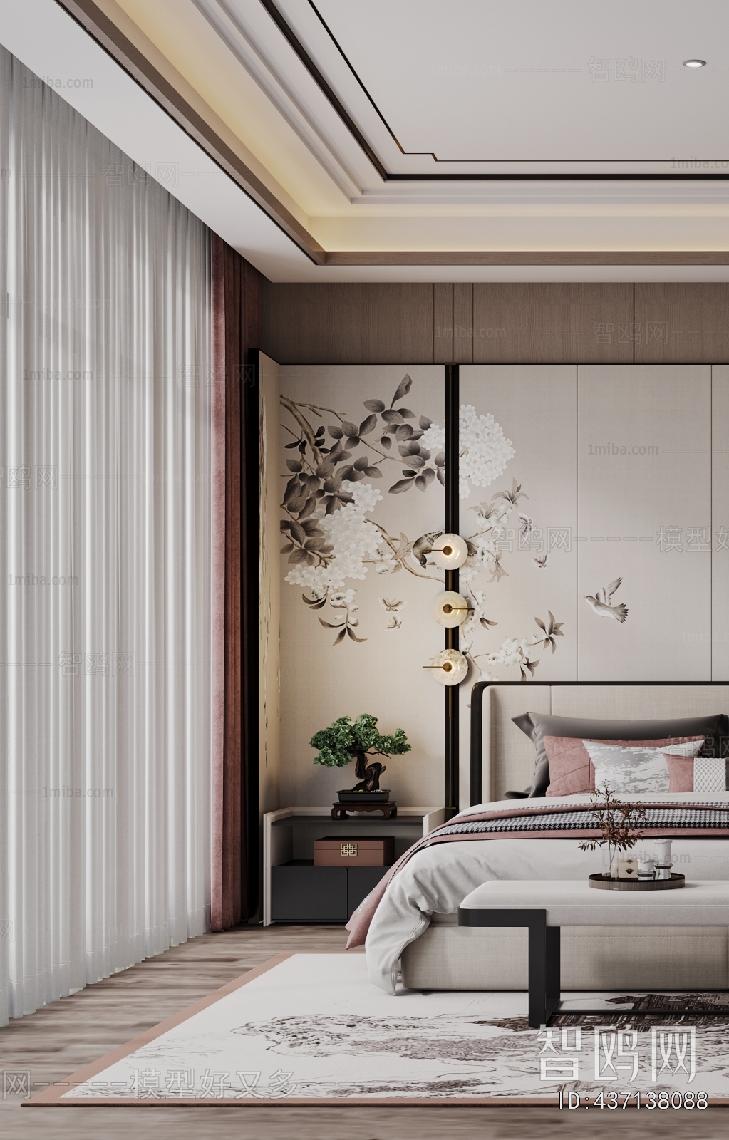 New Chinese Style Bedroom