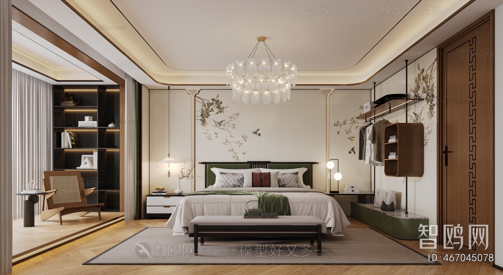 New Chinese Style Bedroom