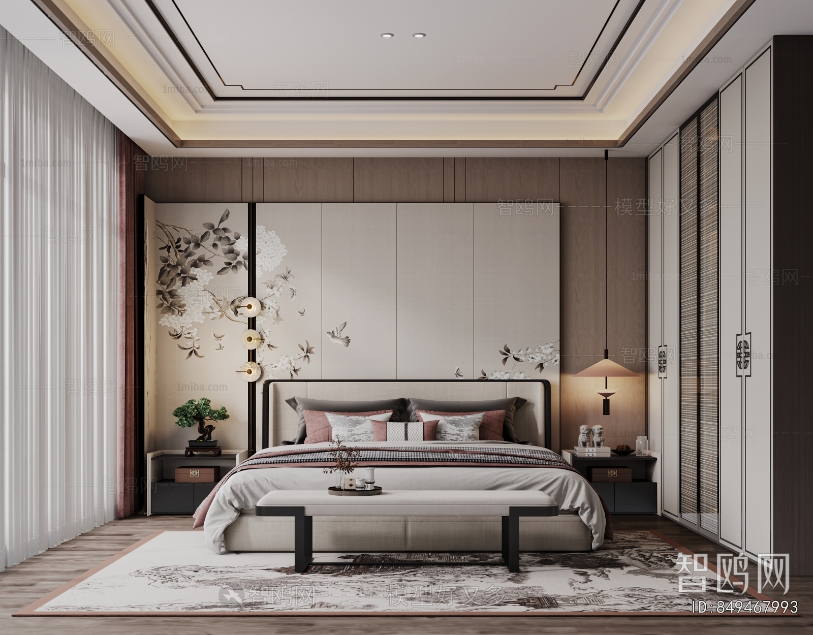 New Chinese Style Bedroom