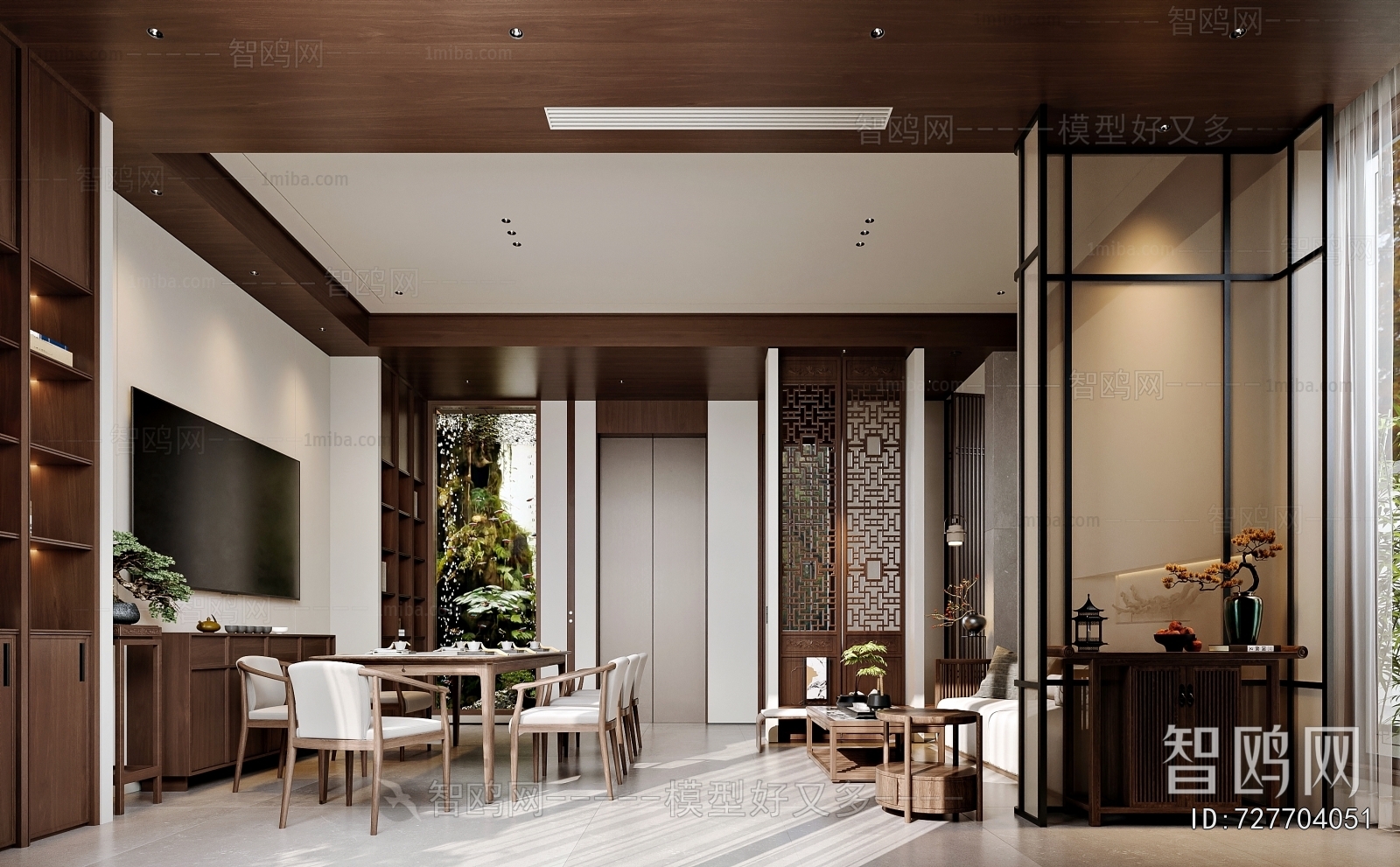 New Chinese Style A Living Room