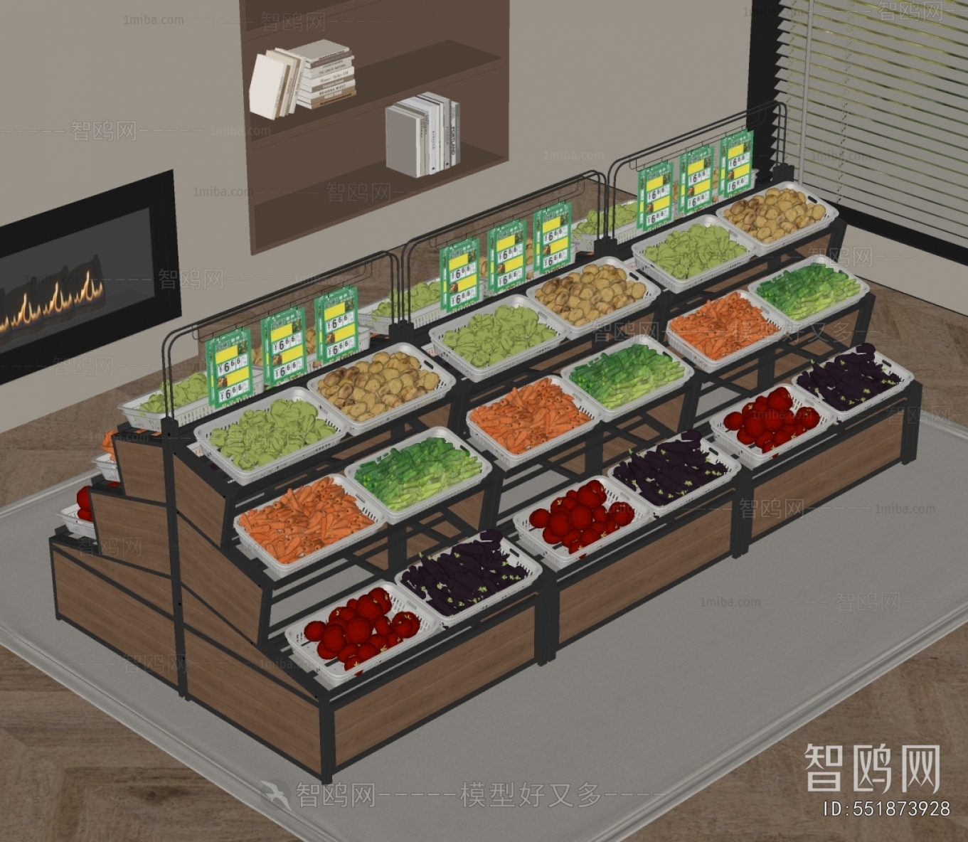 Modern Supermarket Shelf