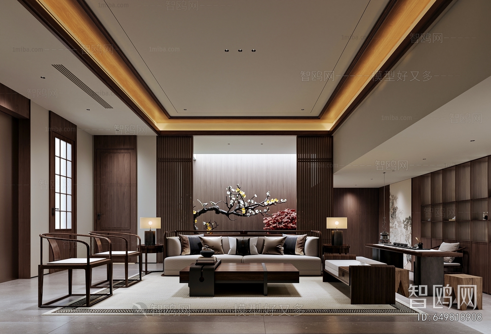 New Chinese Style A Living Room