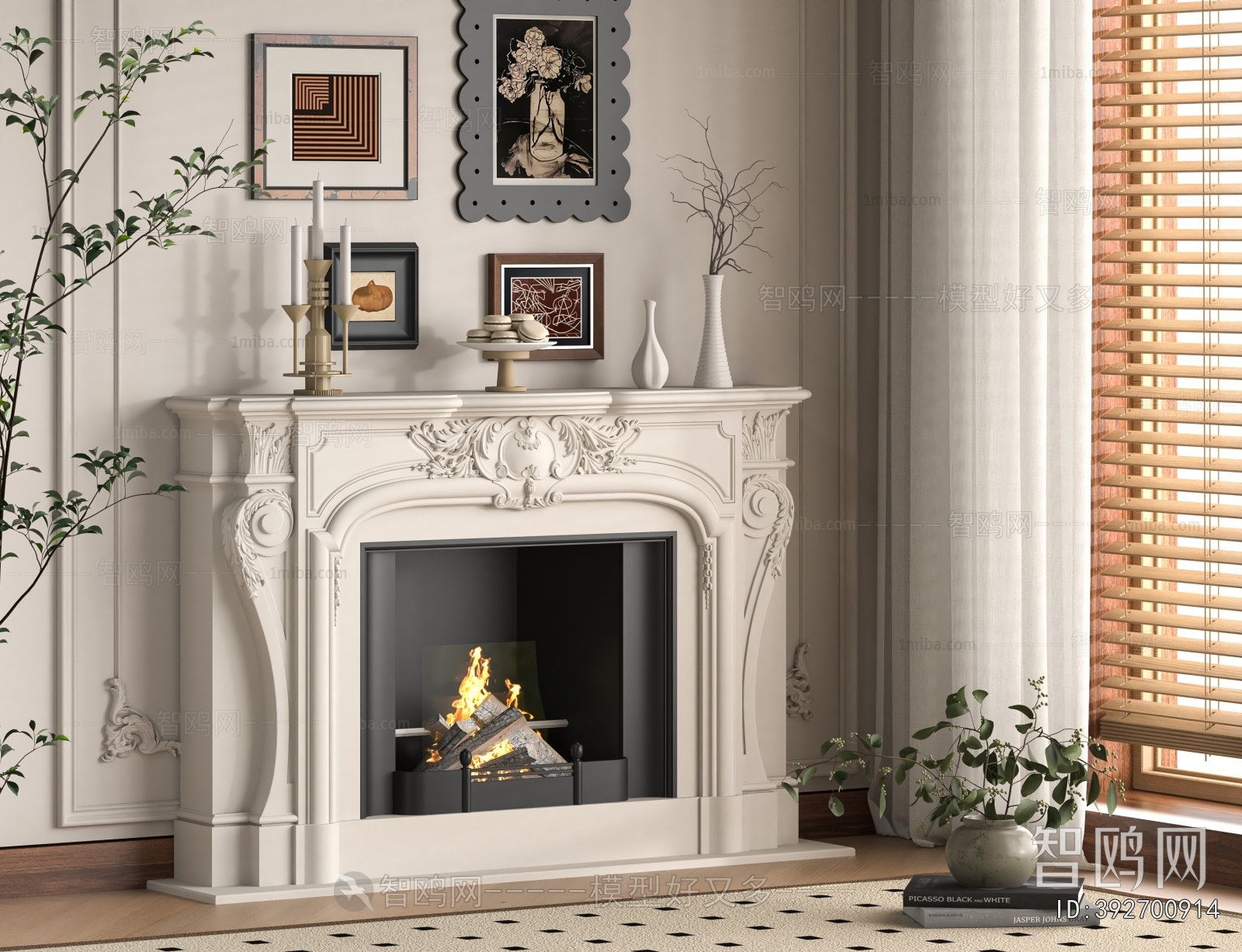 French Style Fireplace