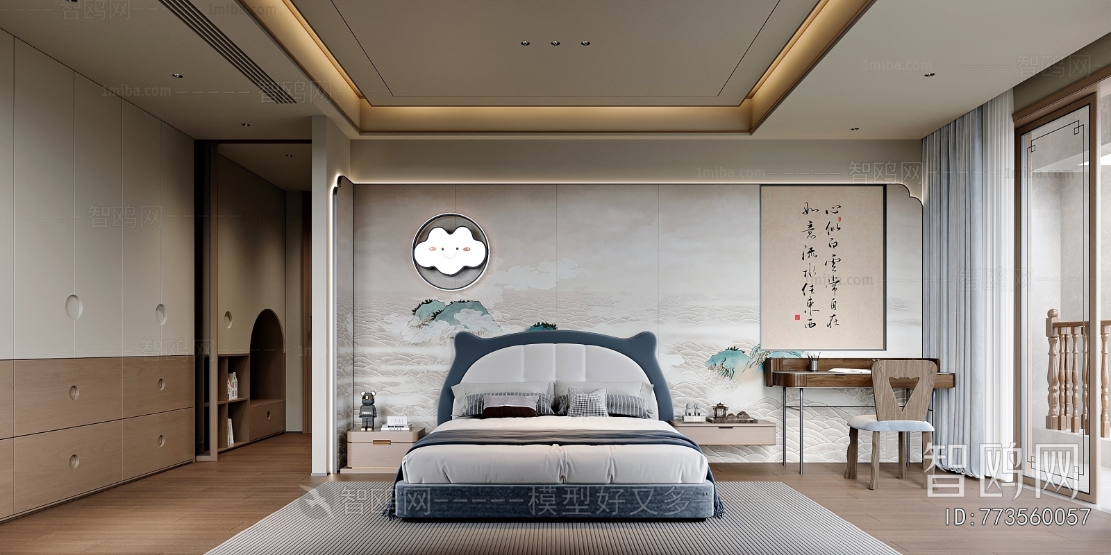 New Chinese Style Bedroom