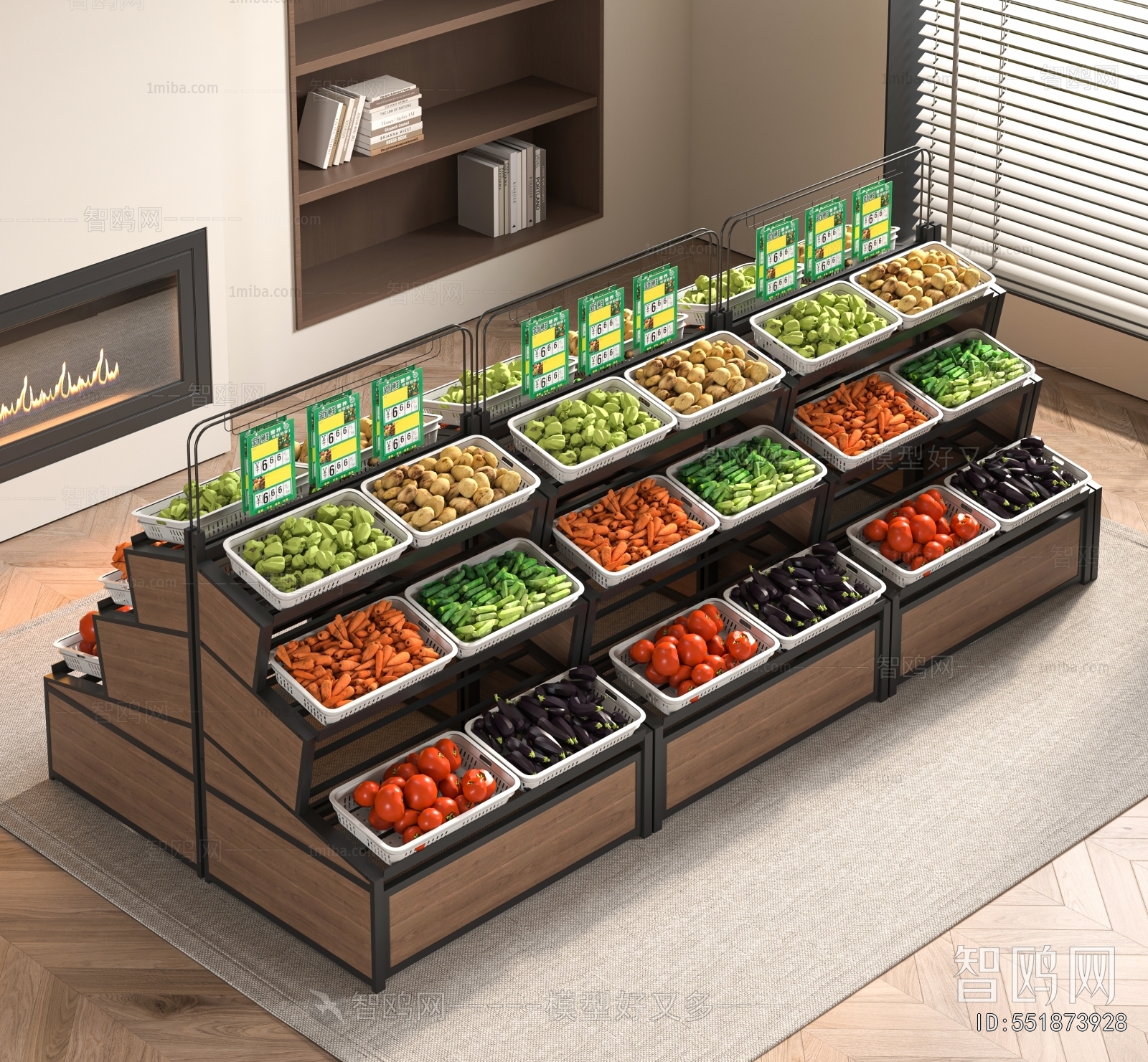 Modern Supermarket Shelf