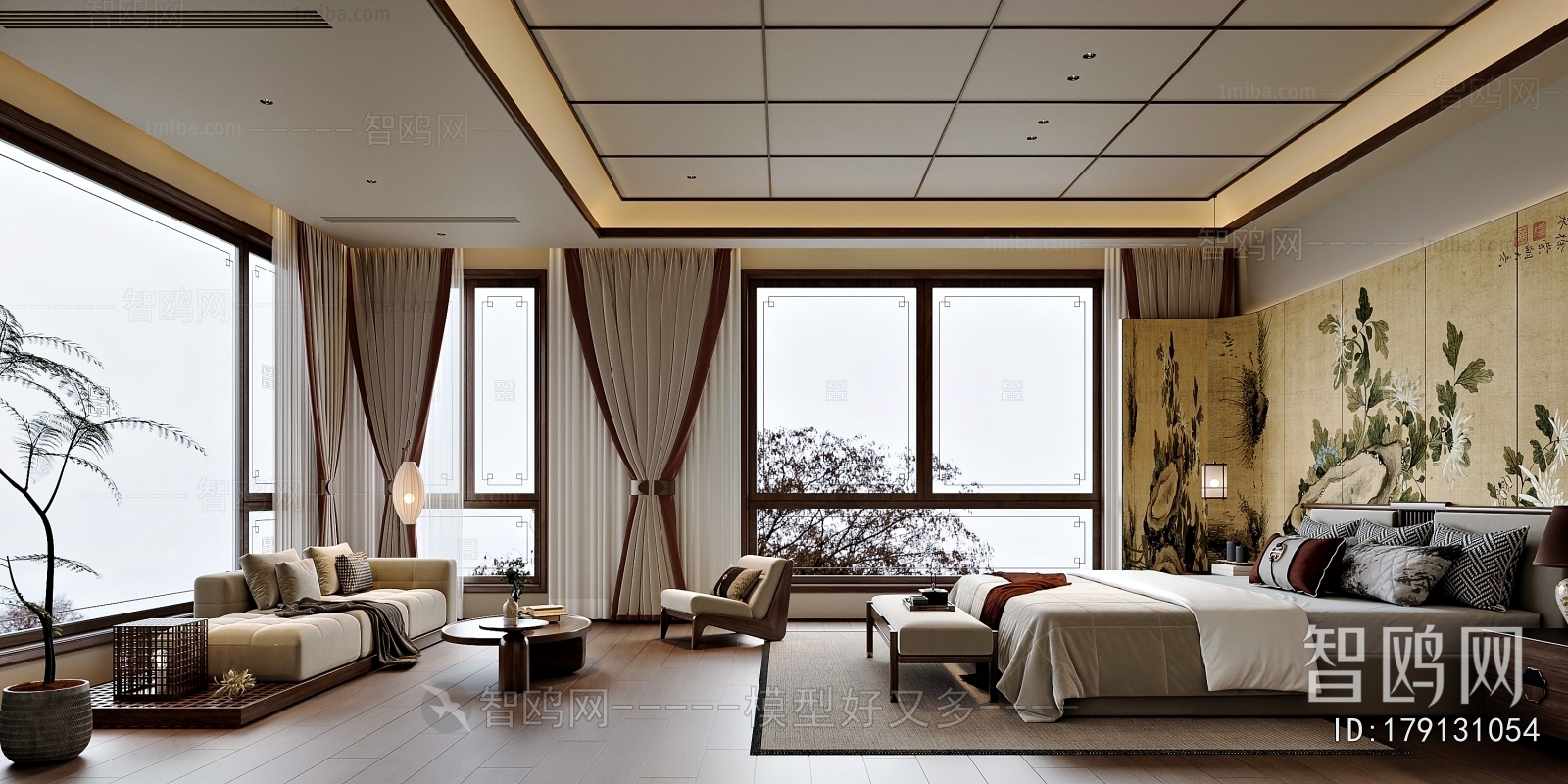 New Chinese Style Bedroom