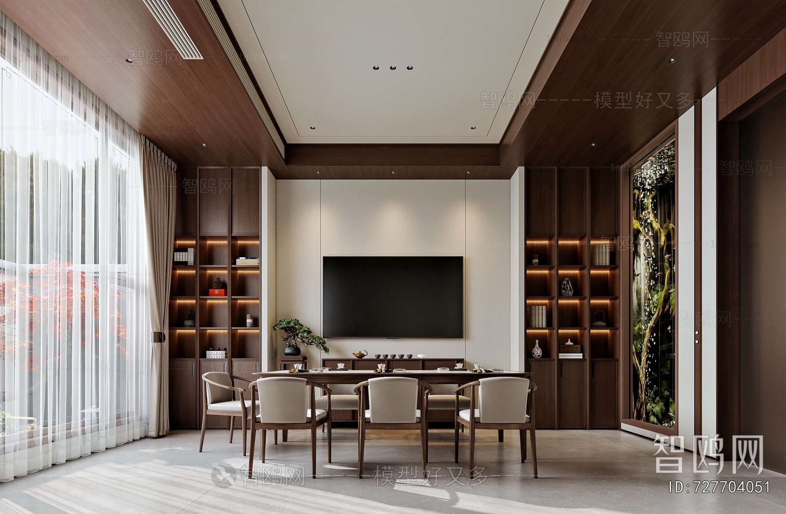 New Chinese Style A Living Room