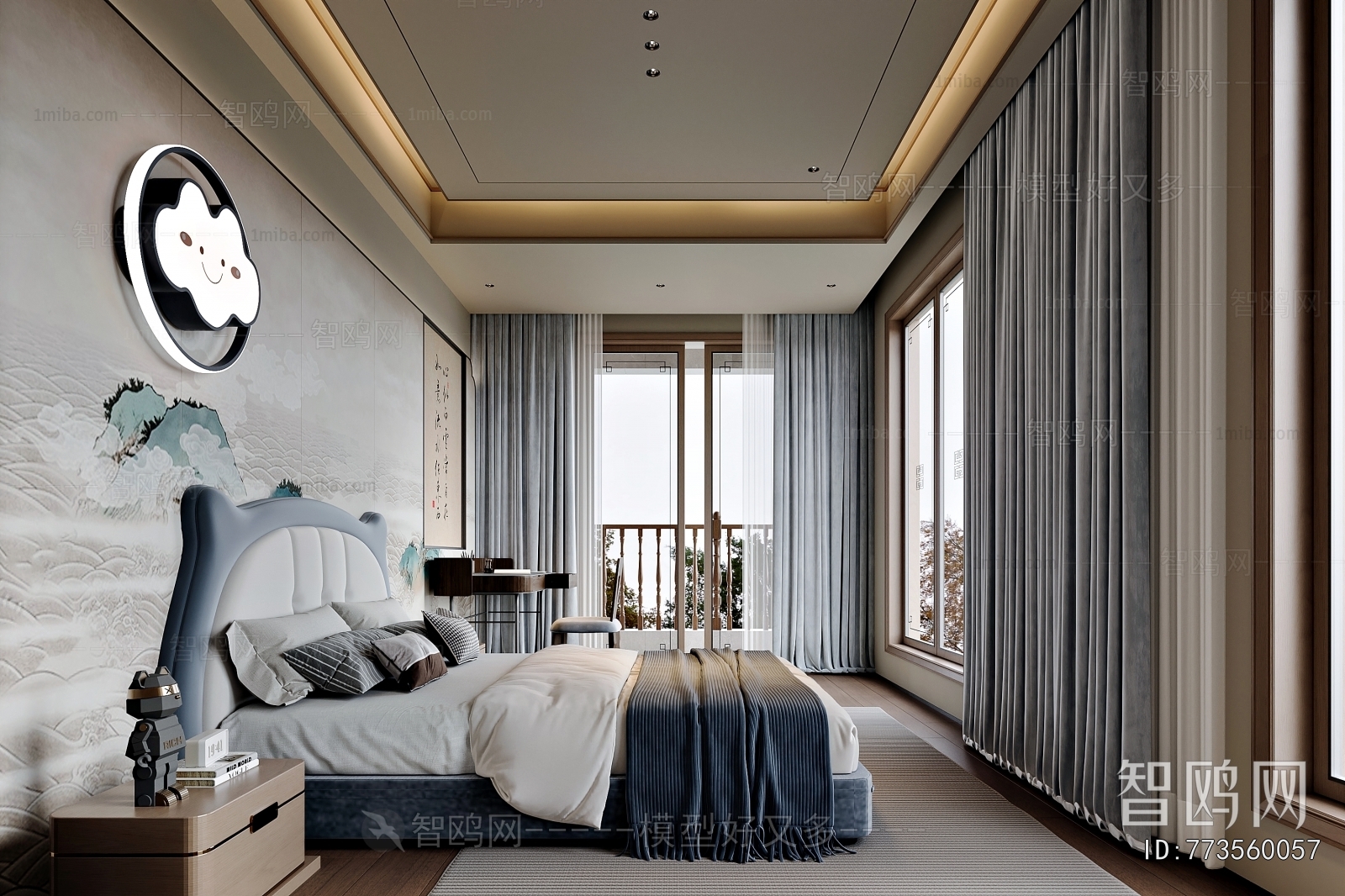 New Chinese Style Bedroom