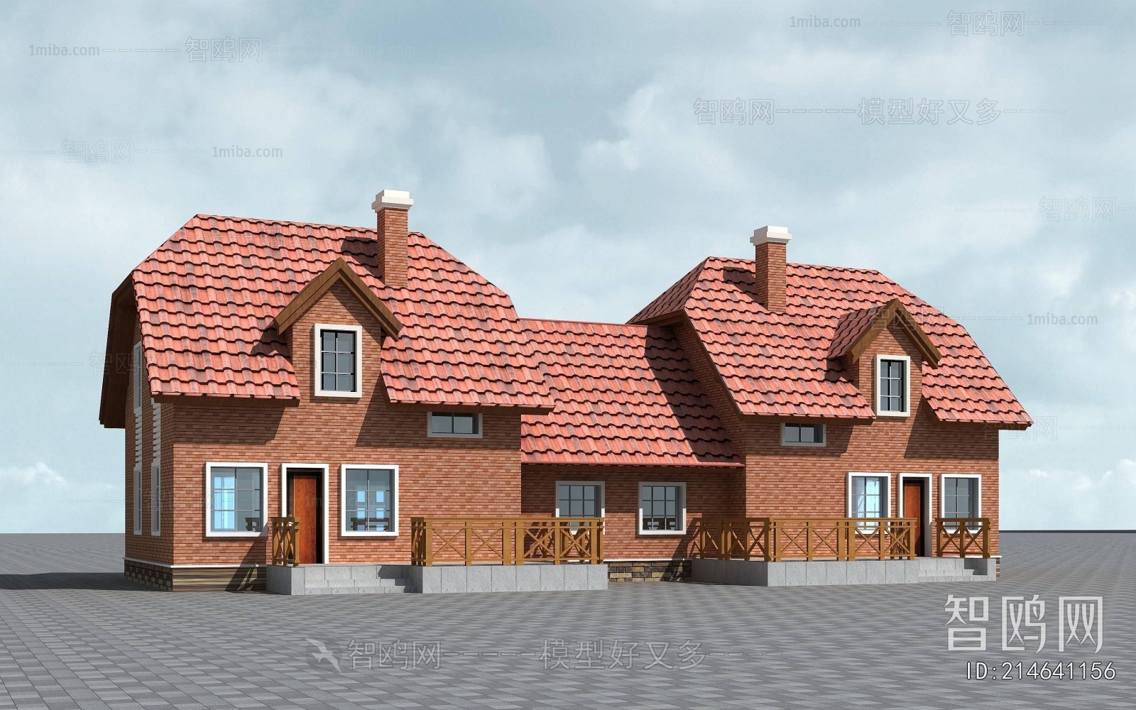 Simple European Style Double Townhouse