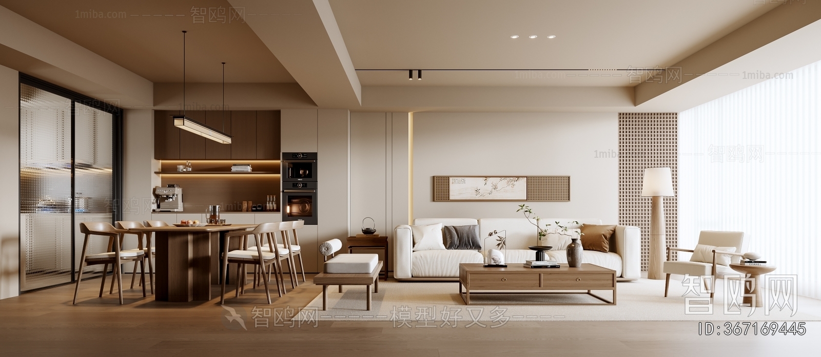 New Chinese Style A Living Room