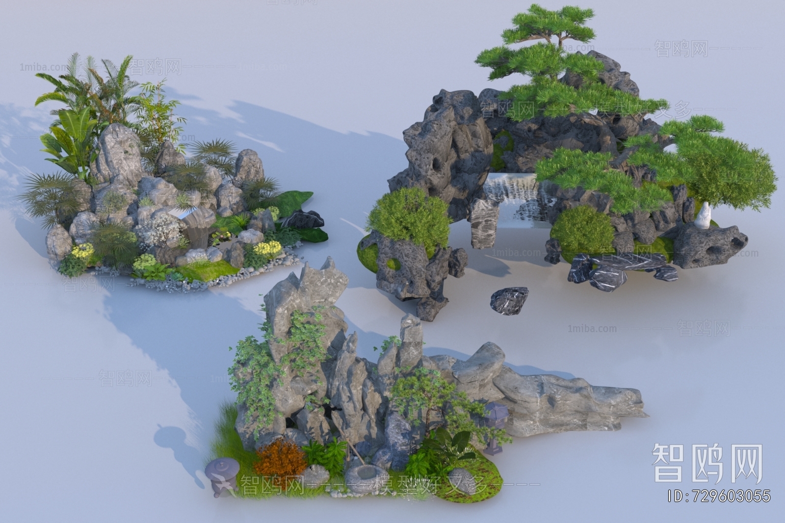 New Chinese Style Rockery Waterscape