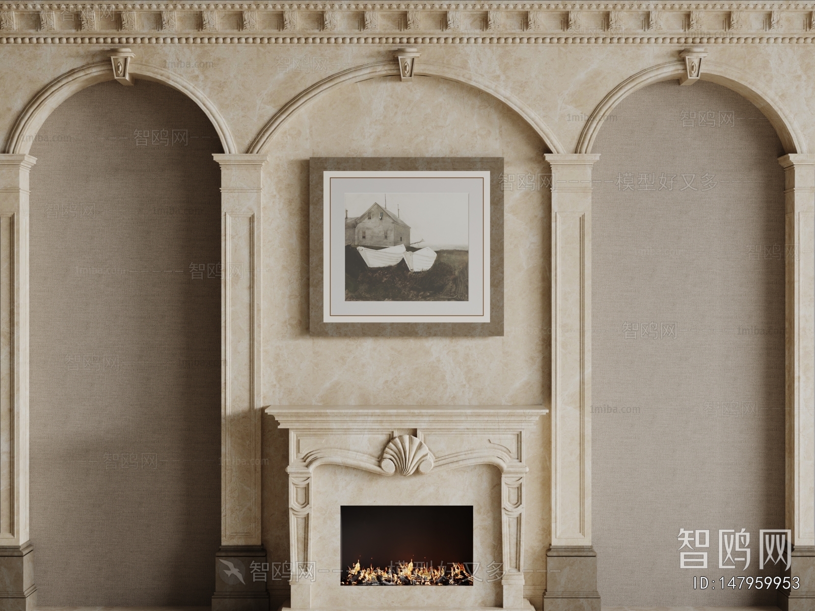 French Style Fireplace