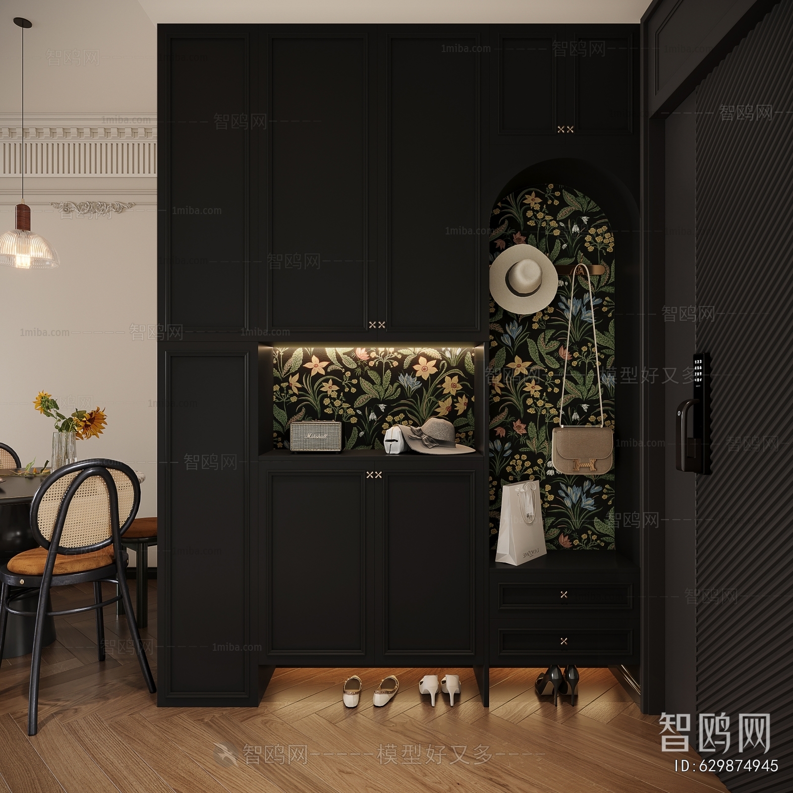 French Style Shoe Cabinet