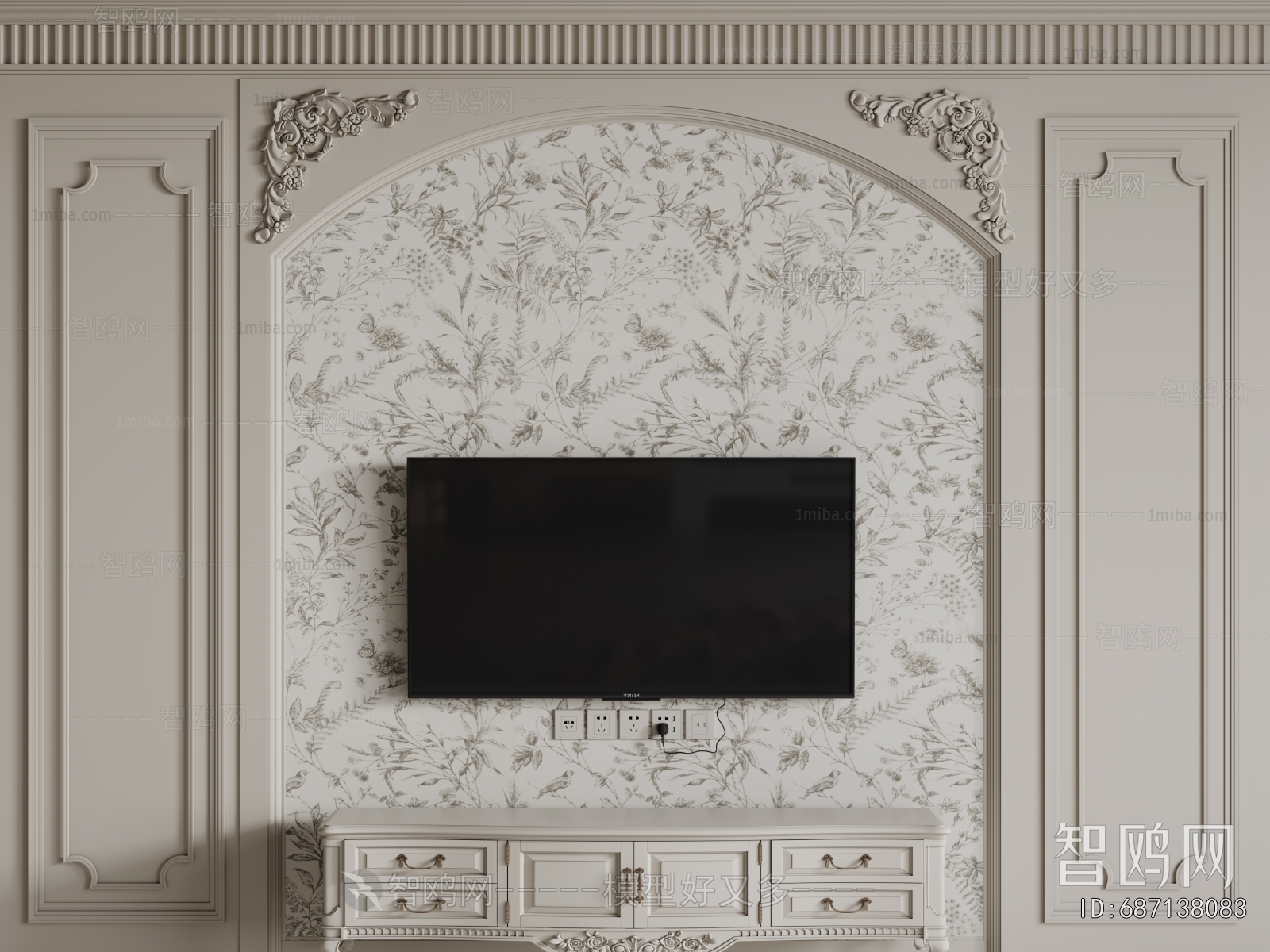 French Style TV Wall