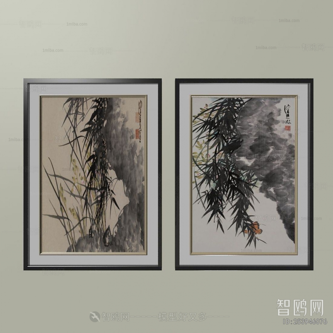 New Chinese Style Calligraphy And Painting