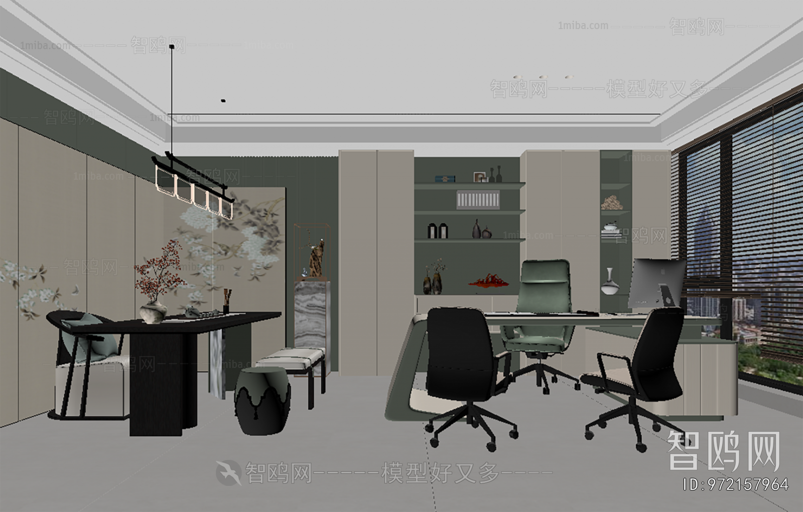 New Chinese Style Manager's Office