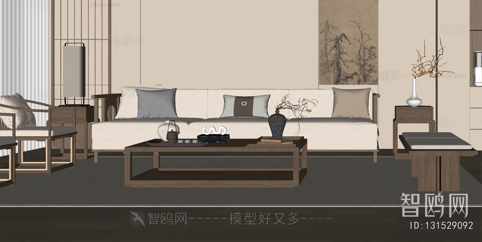 New Chinese Style Sofa Combination