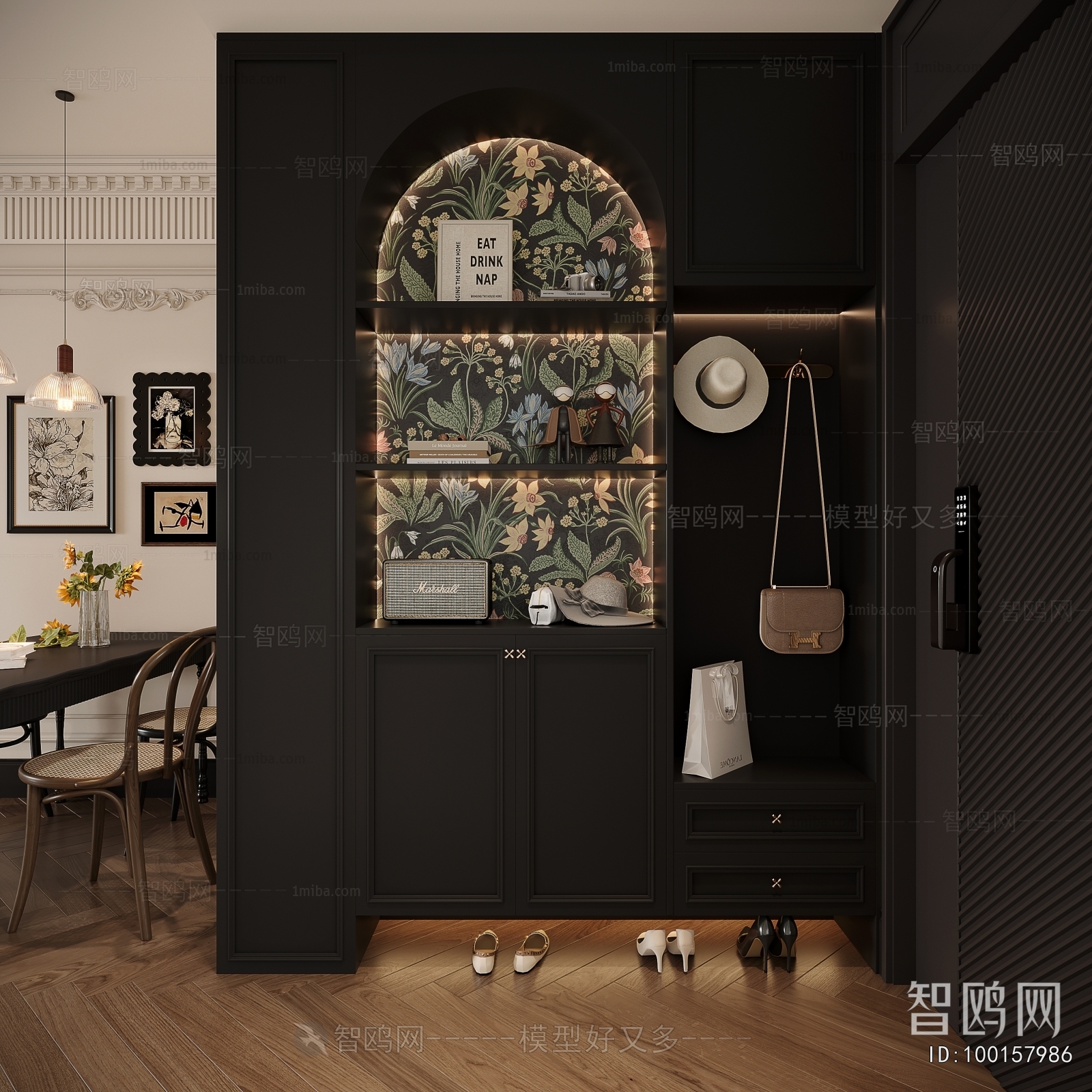 French Style Shoe Cabinet