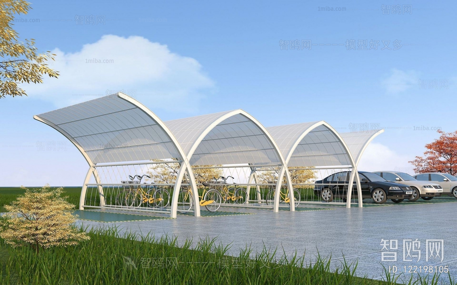 Modern Outdoor Parking Lot