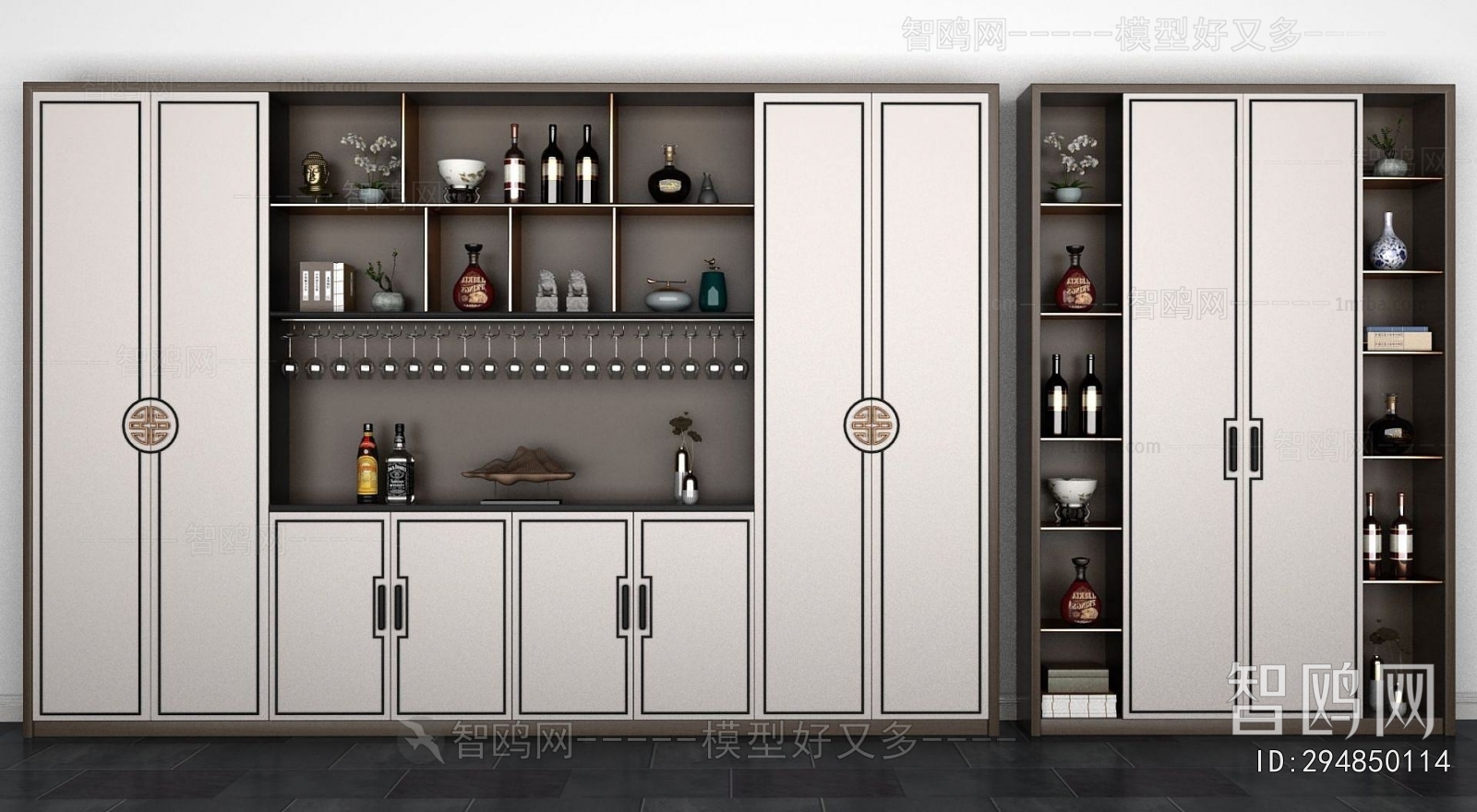 New Chinese Style Wine Cabinet