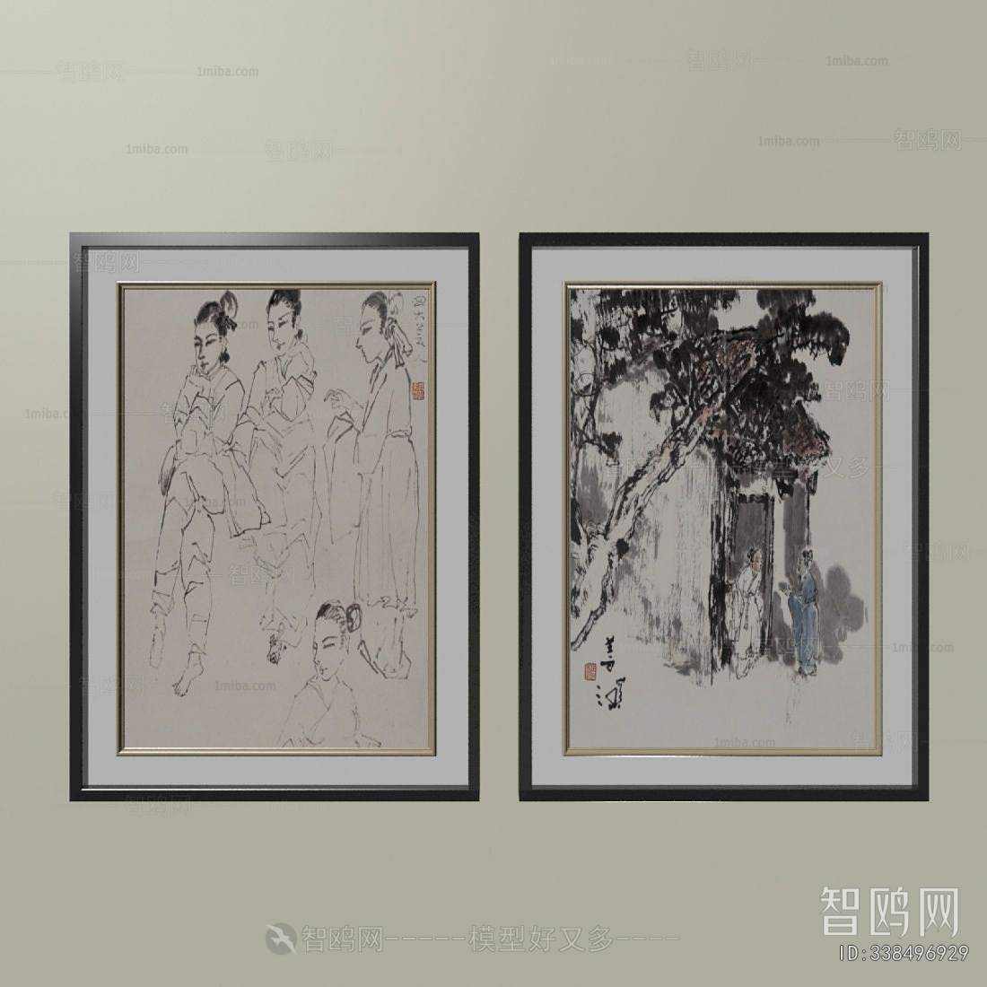 New Chinese Style Calligraphy And Painting