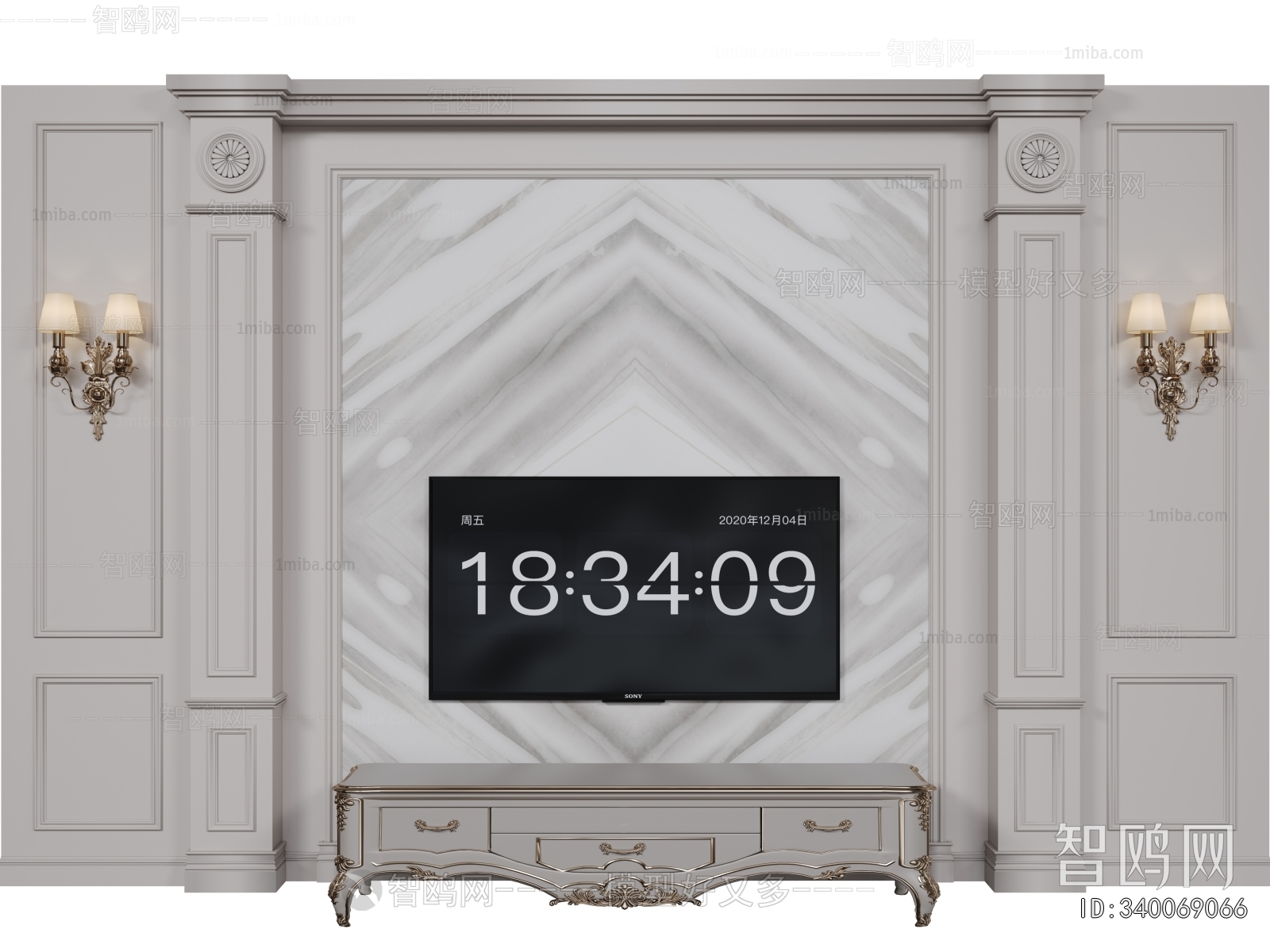 French Style TV Wall