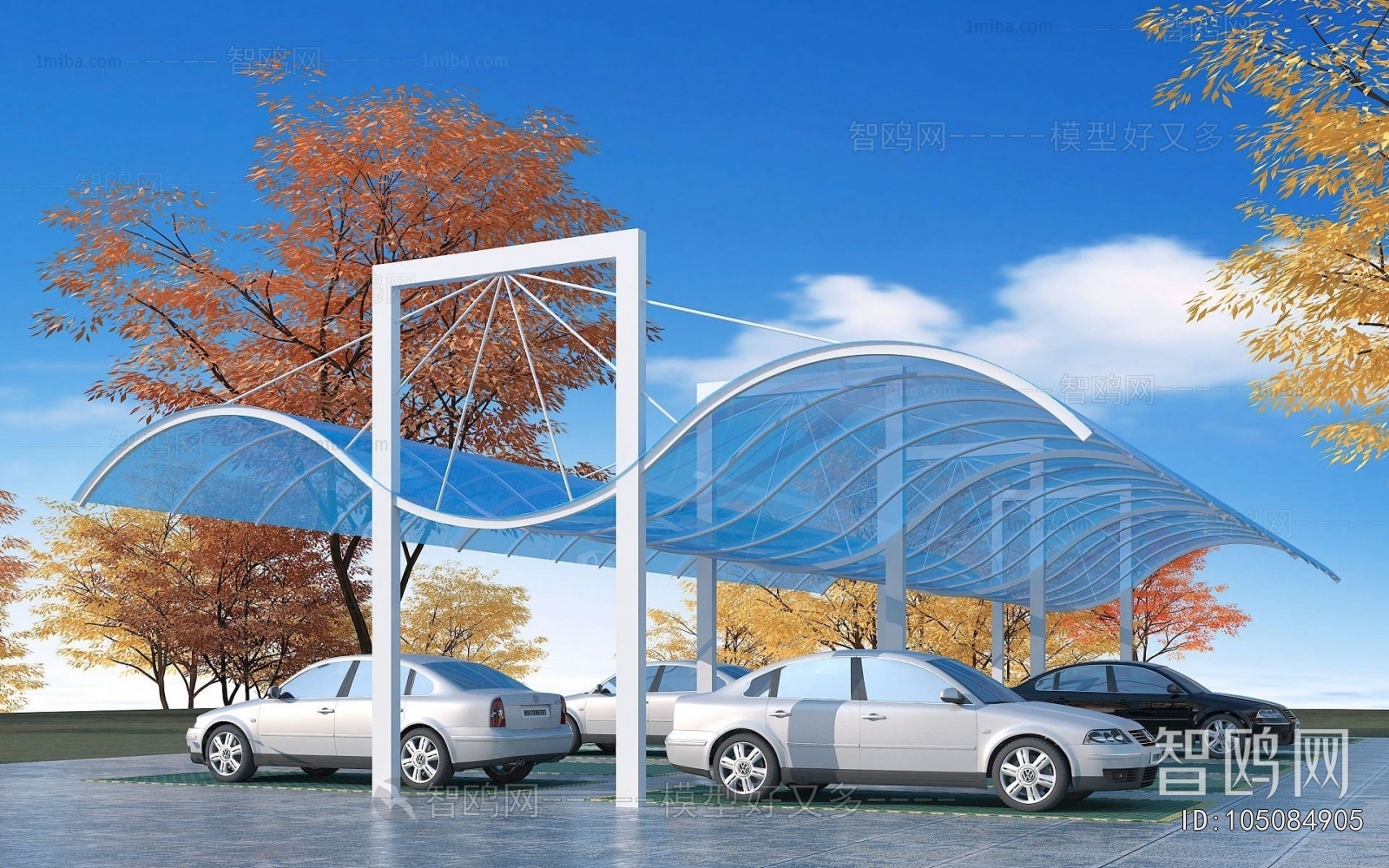 Modern Outdoor Parking Lot