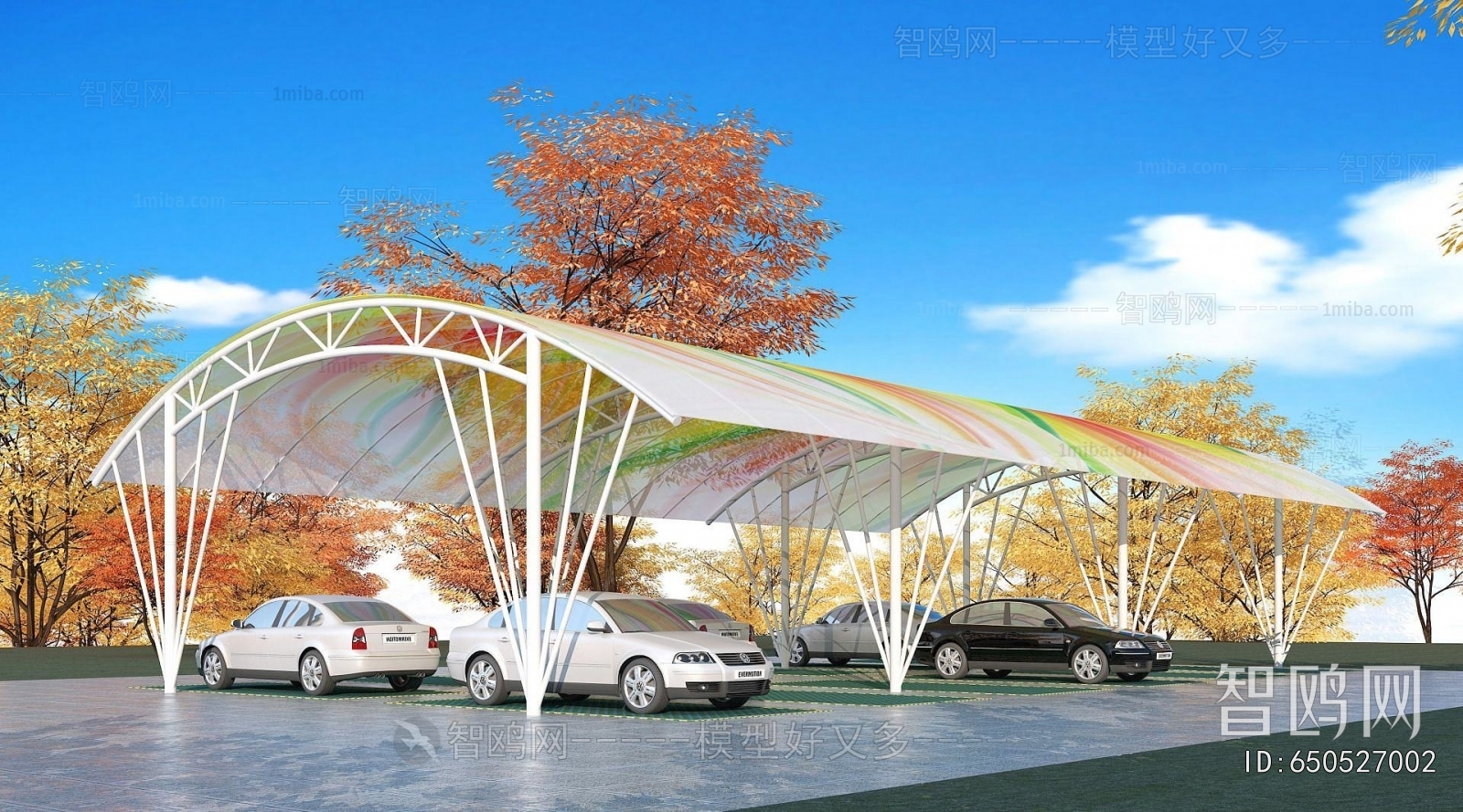 Modern Outdoor Parking Lot