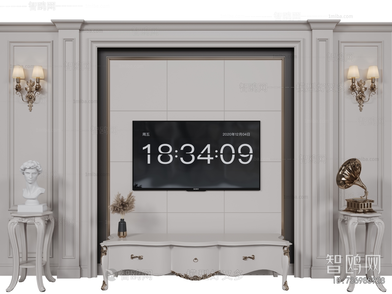 French Style TV Wall