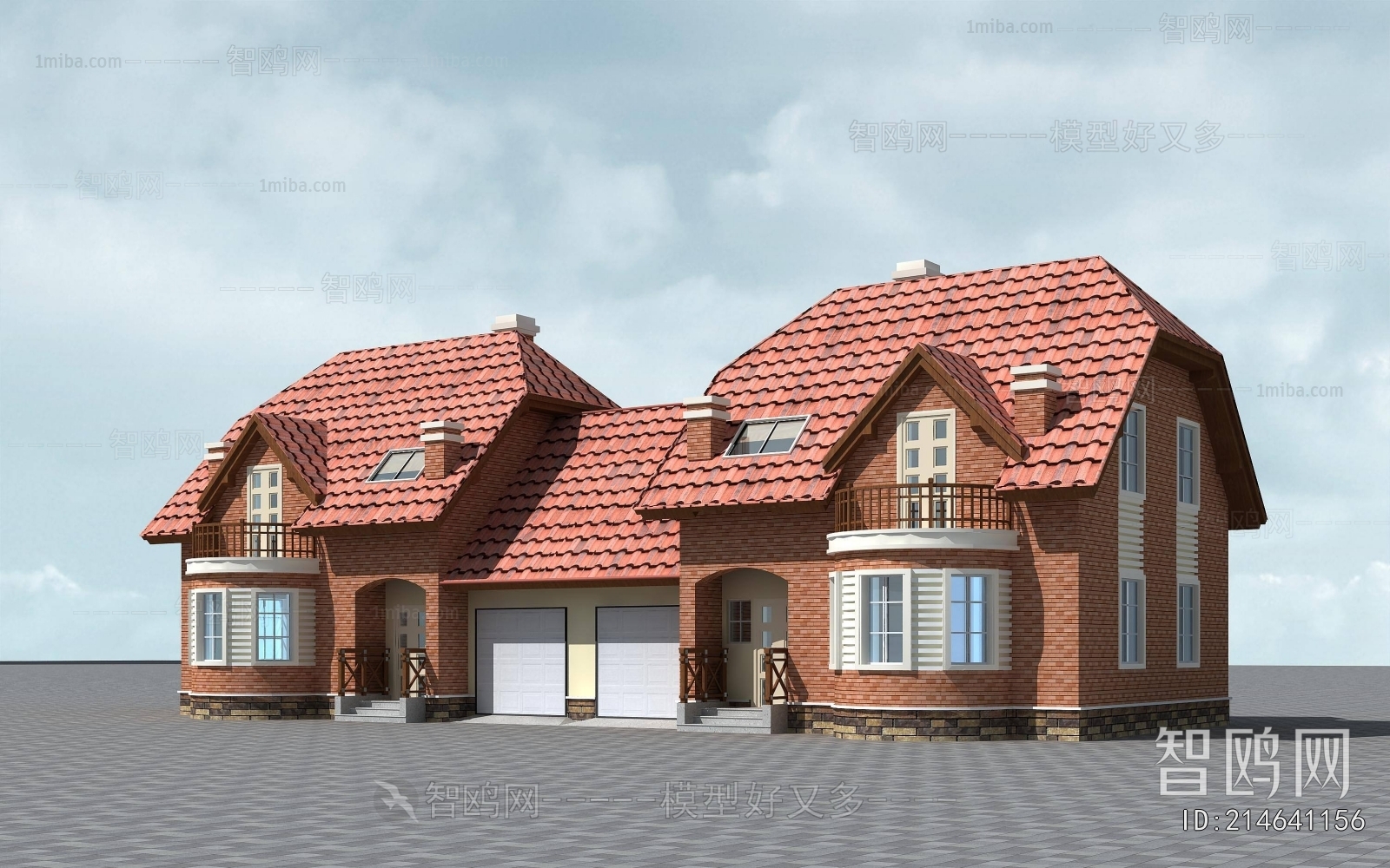 Simple European Style Double Townhouse