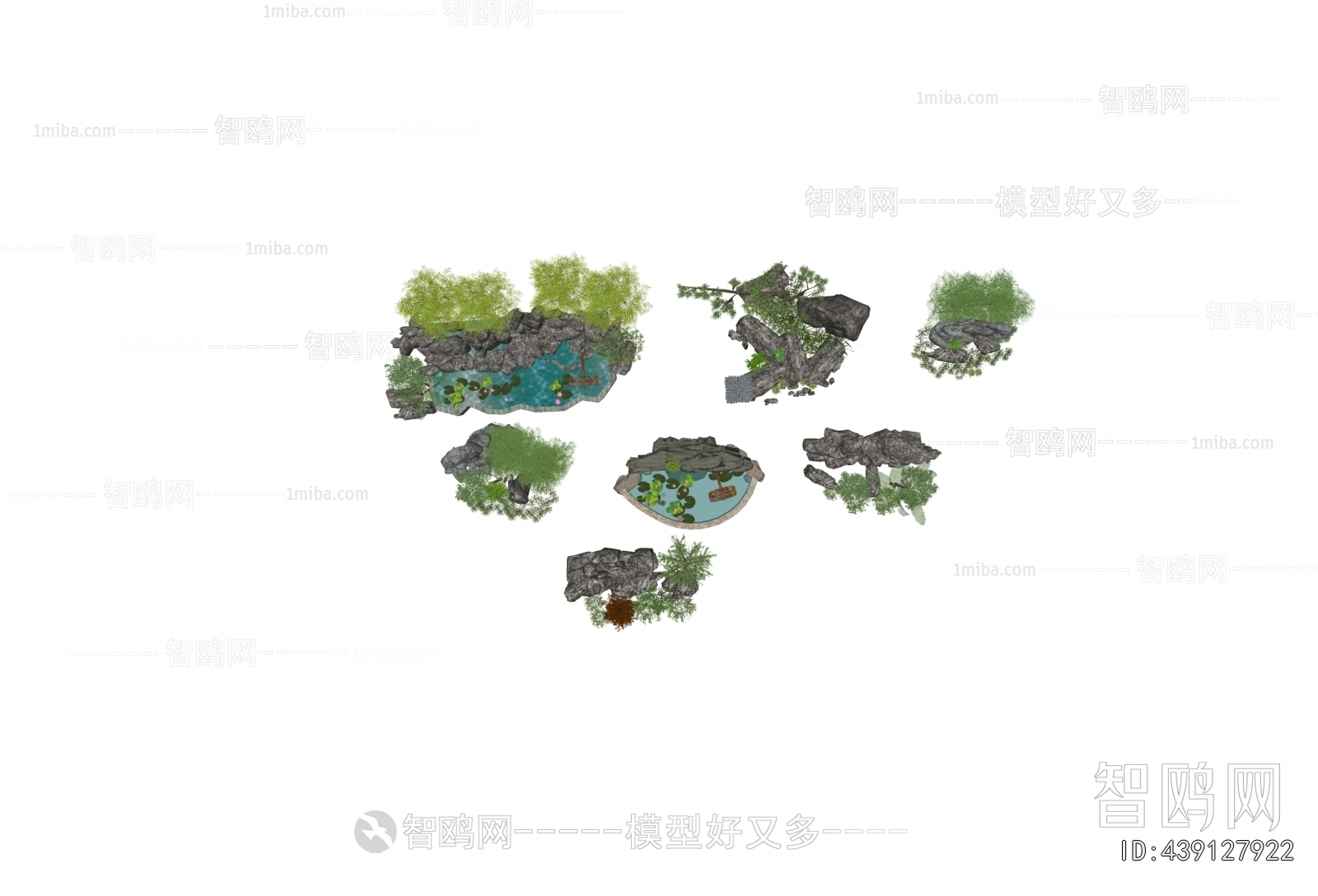 New Chinese Style Rockery Waterscape