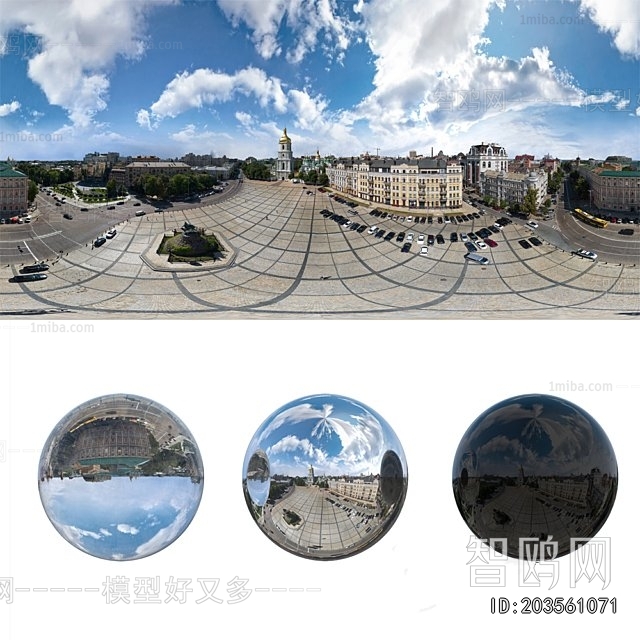 白天城市休闲广场
