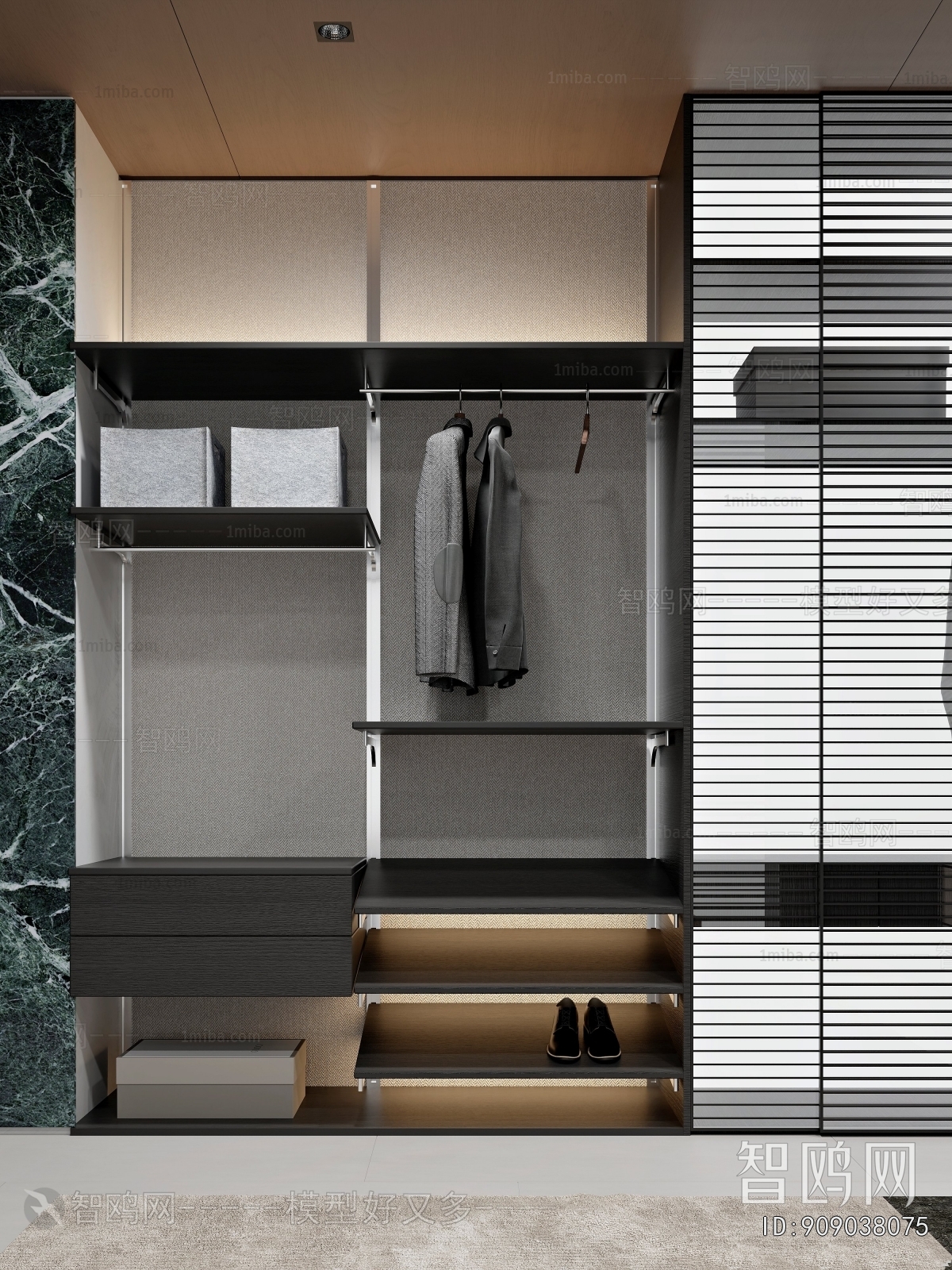 Modern Clothes Storage Area