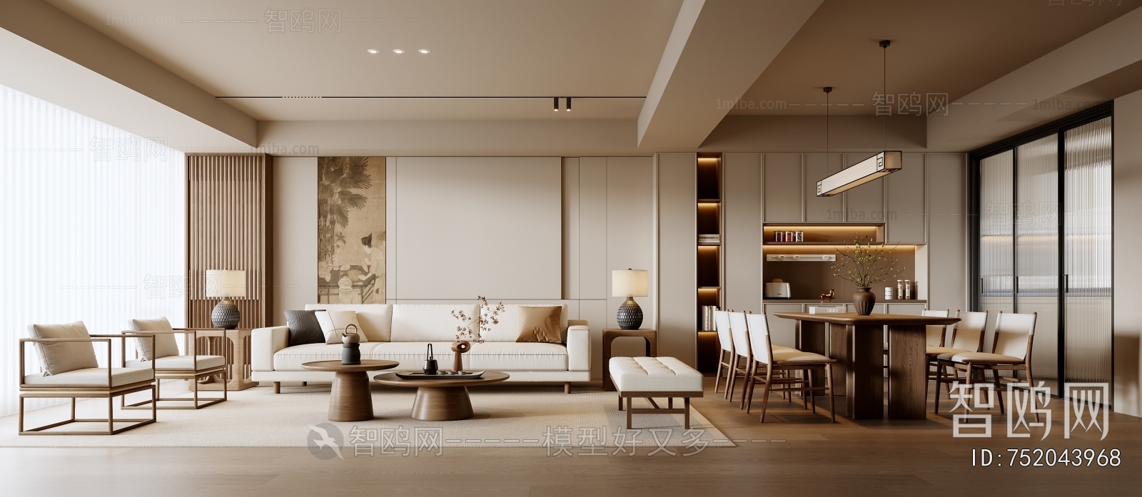 New Chinese Style A Living Room