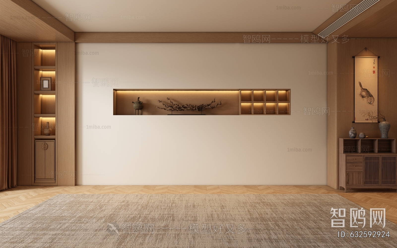 New Chinese Style TV Wall