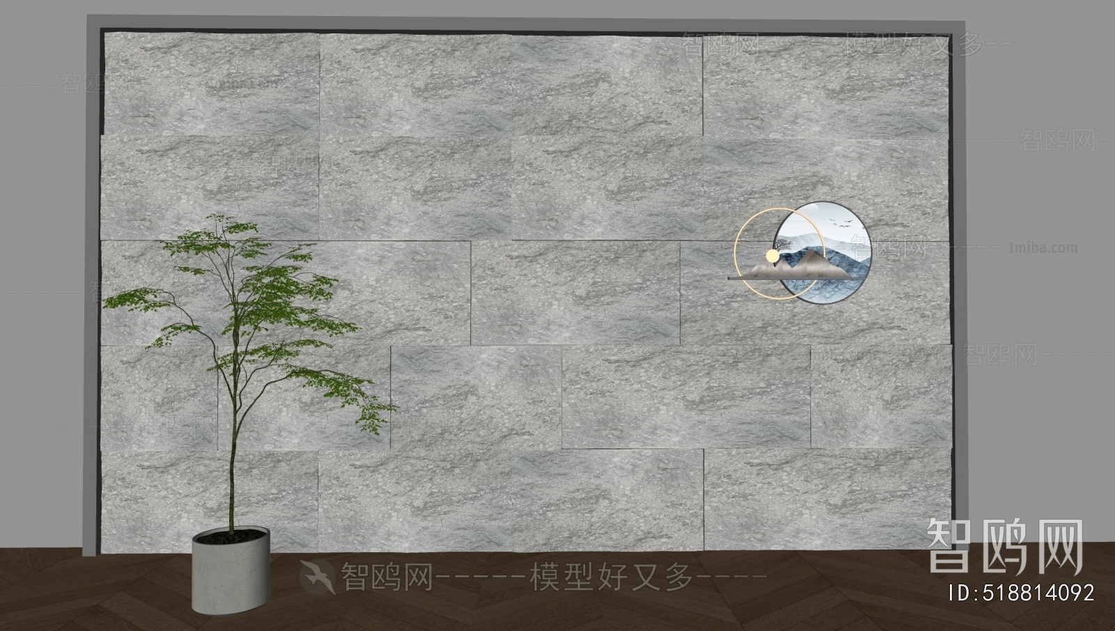 Simple European Style TV Wall