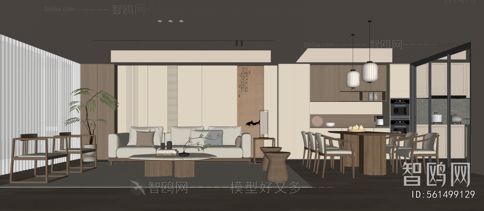 New Chinese Style A Living Room