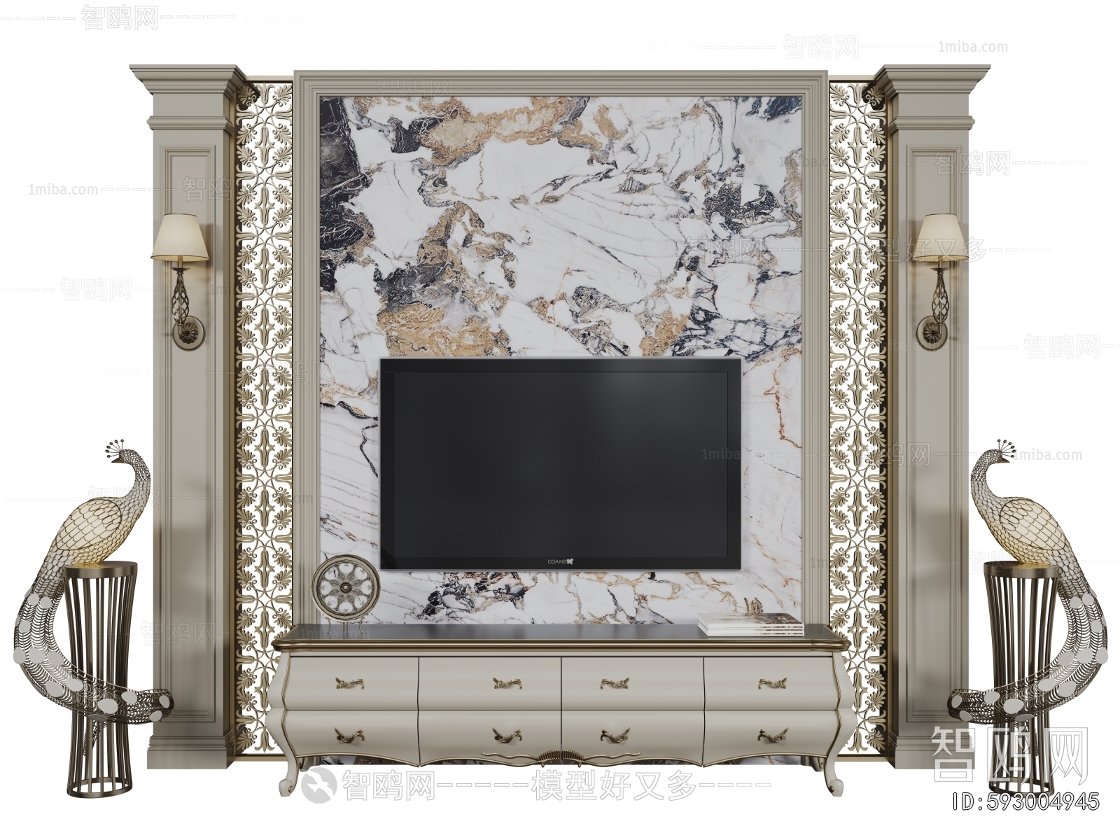 French Style TV Wall