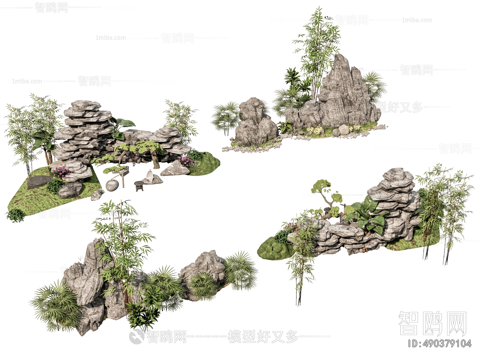 New Chinese Style Rockery Waterscape