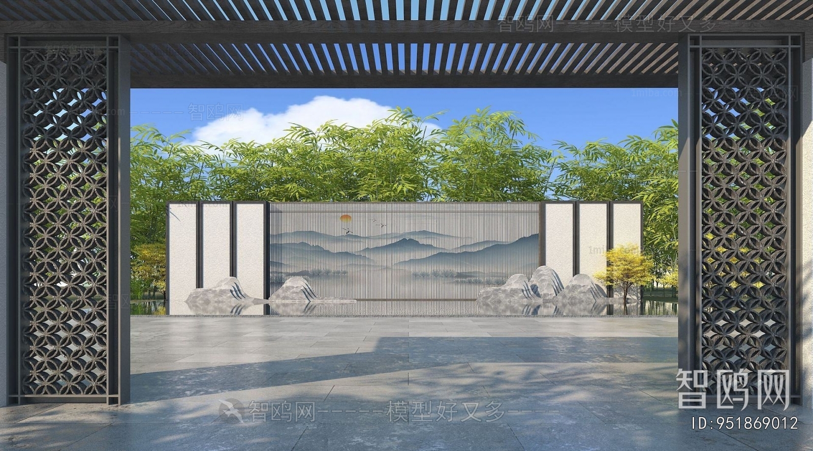 New Chinese Style Landscape Wall