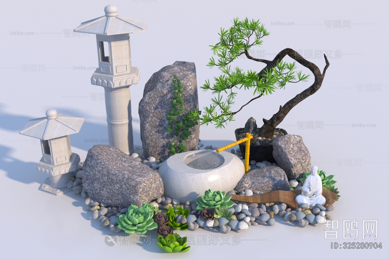 New Chinese Style Rockery Waterscape