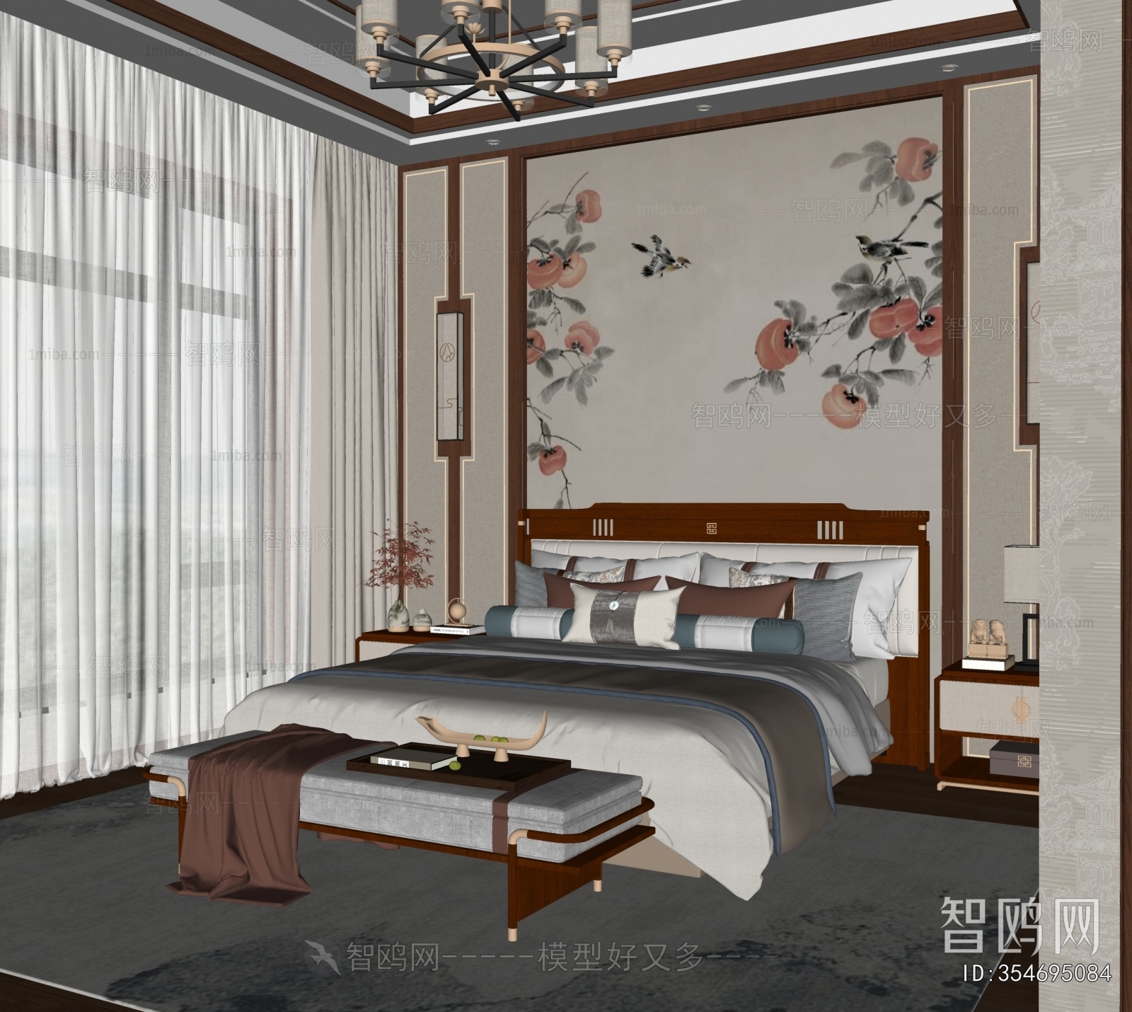 New Chinese Style Bedroom
