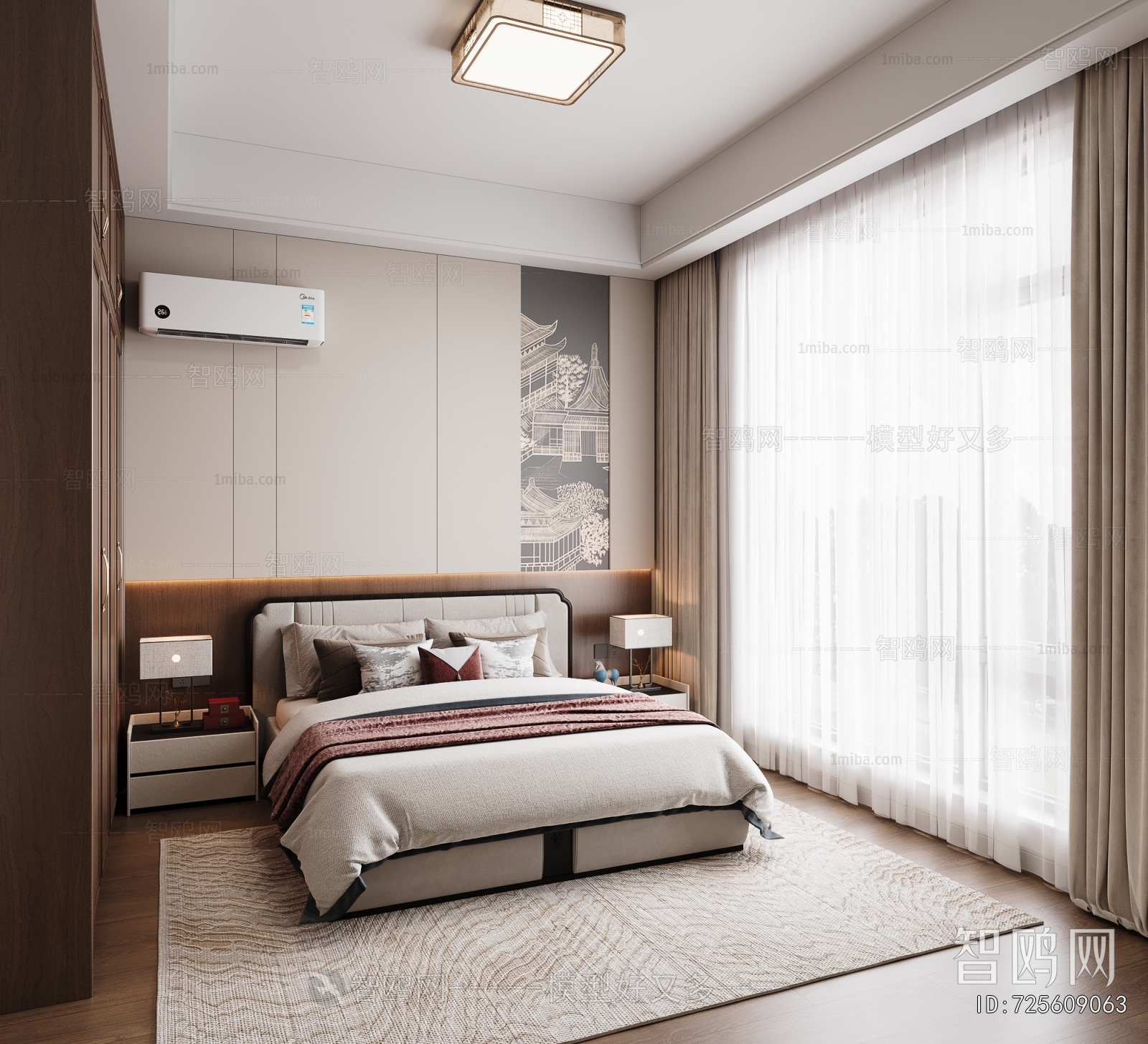 New Chinese Style Bedroom