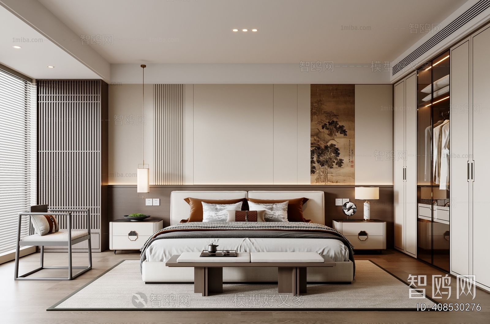 New Chinese Style Bedroom