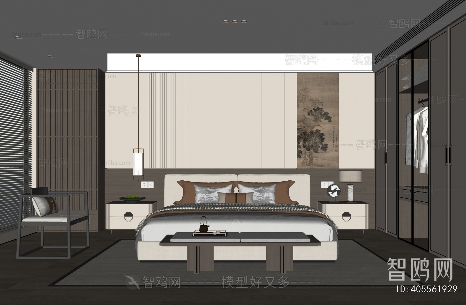 New Chinese Style Bedroom